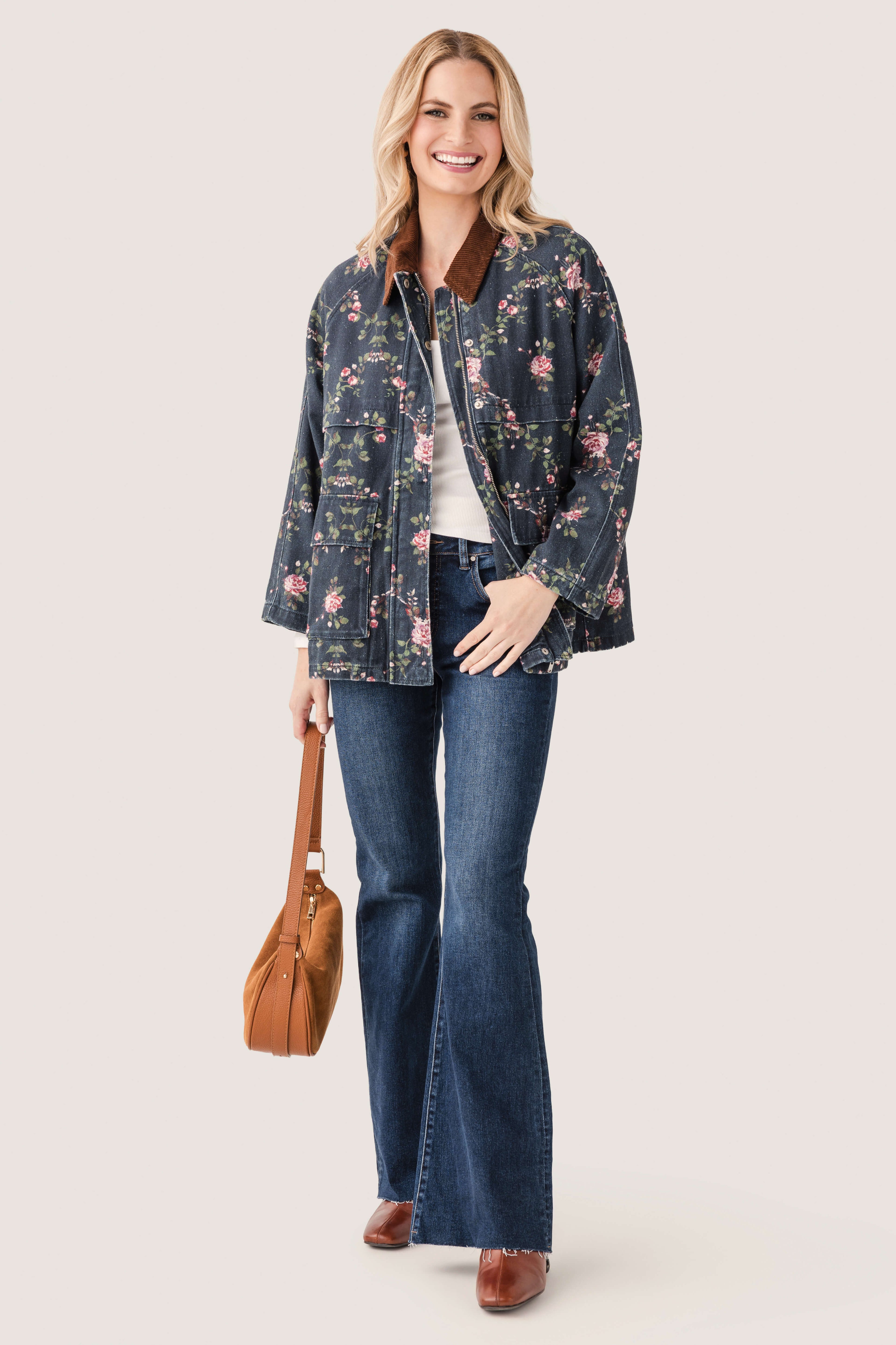 Raisonnel Floral Printed Utility Jacket