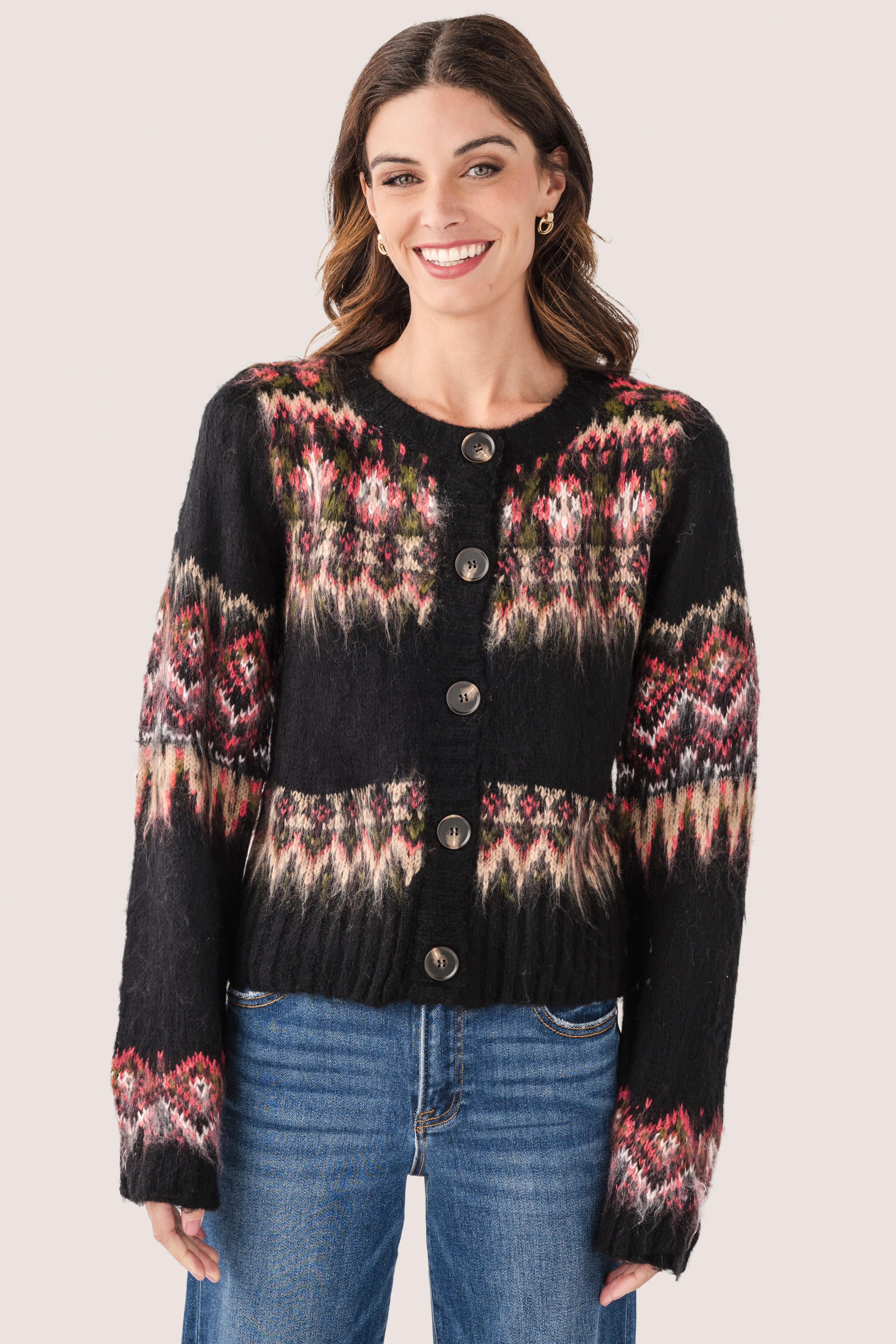 Raisonnel Icelandic Fuzzy Knit Cardigan