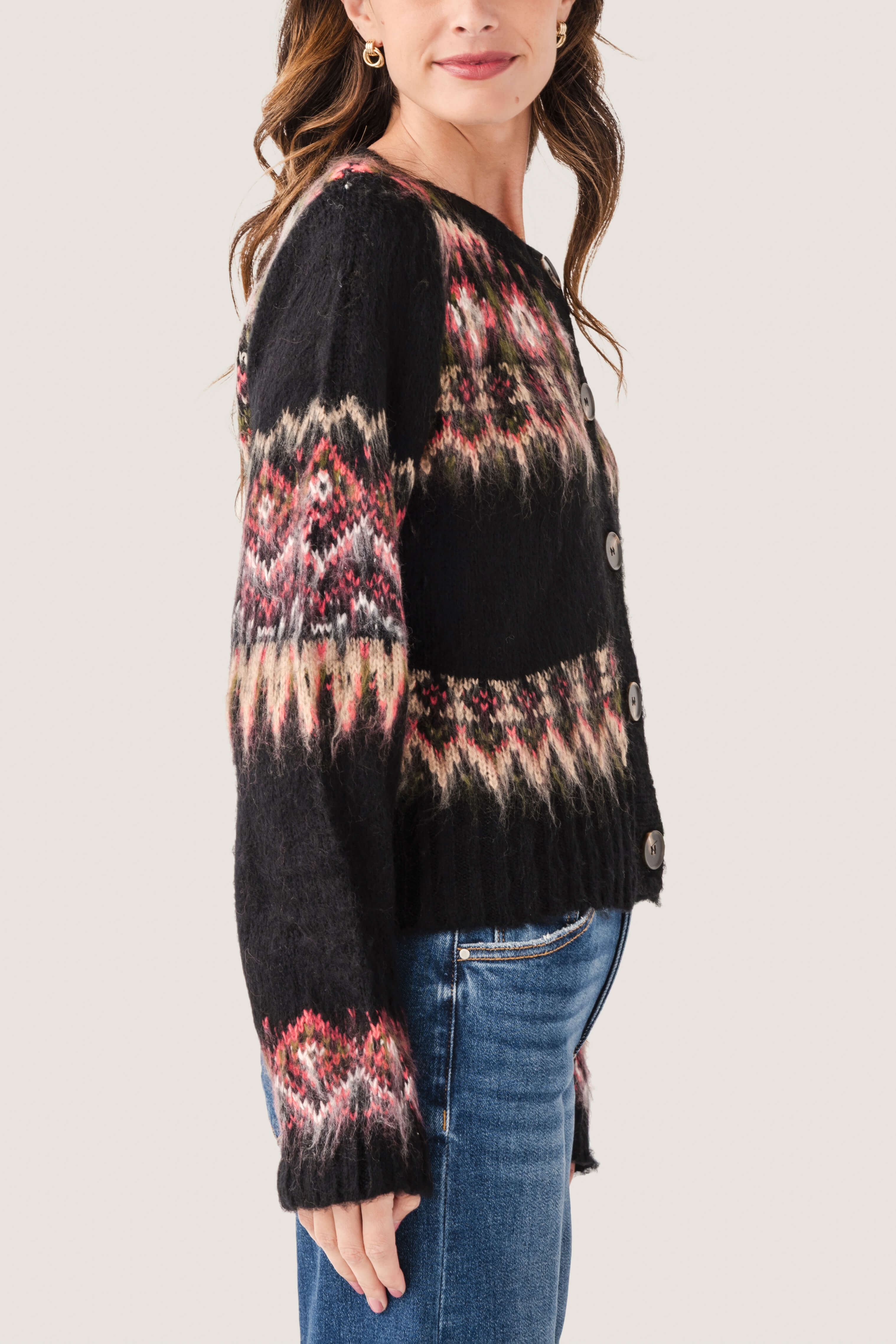 Raisonnel Icelandic Fuzzy Knit Cardigan