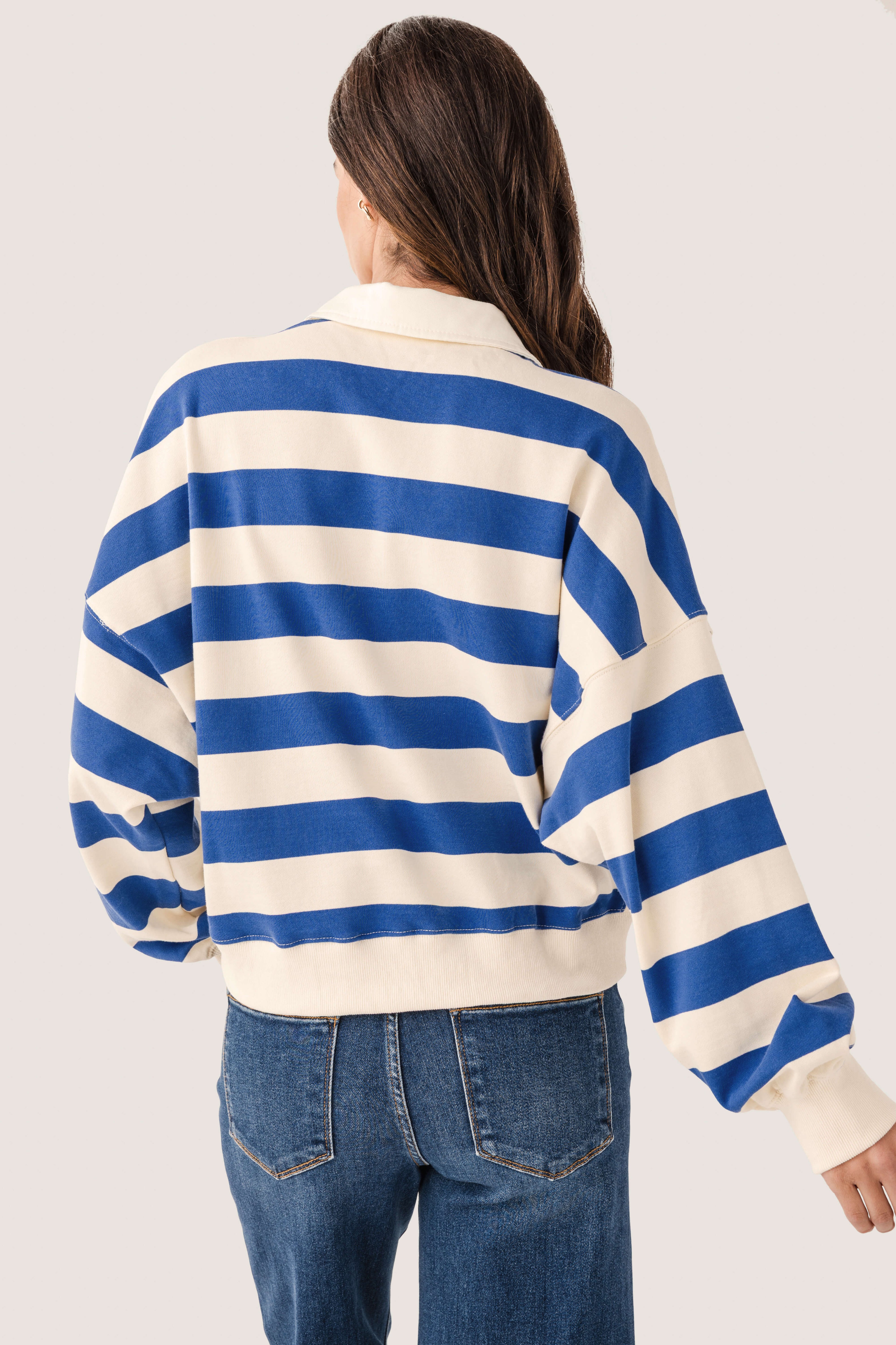 By Together Amerie Striped Collared Top