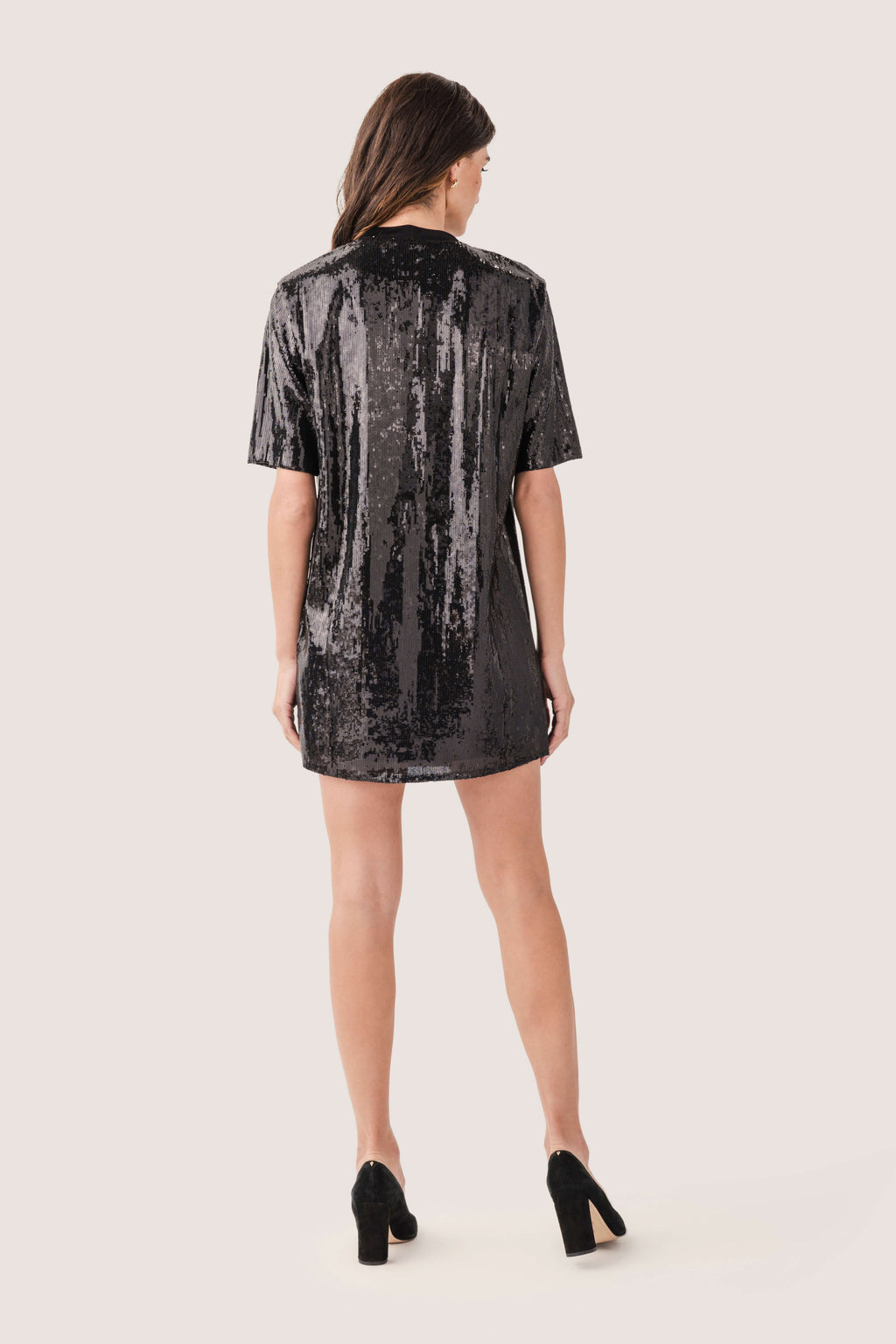 Elan Short Sleeve Sequin Mini Dress