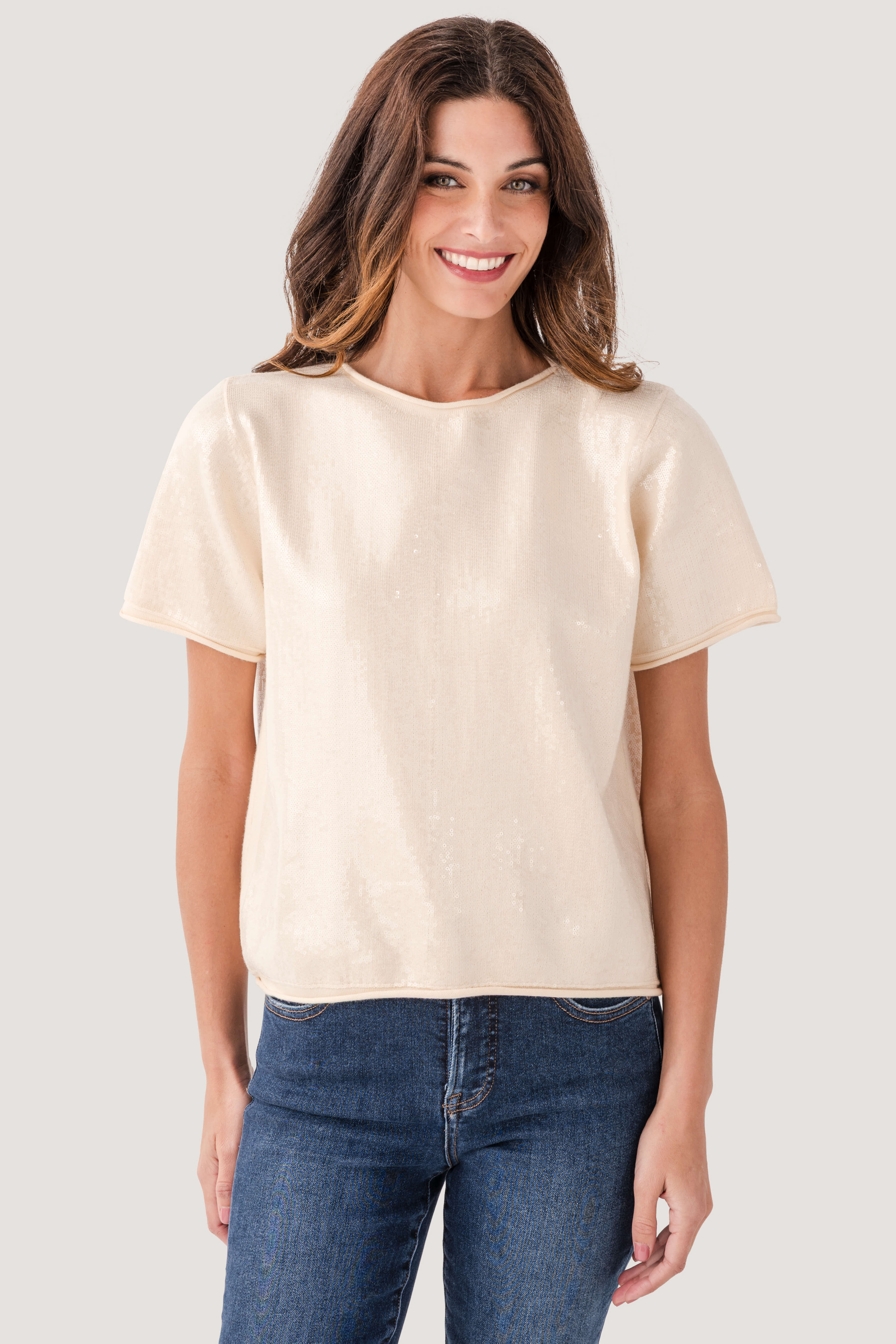 Jodifl Sequin Short Sleeve Top