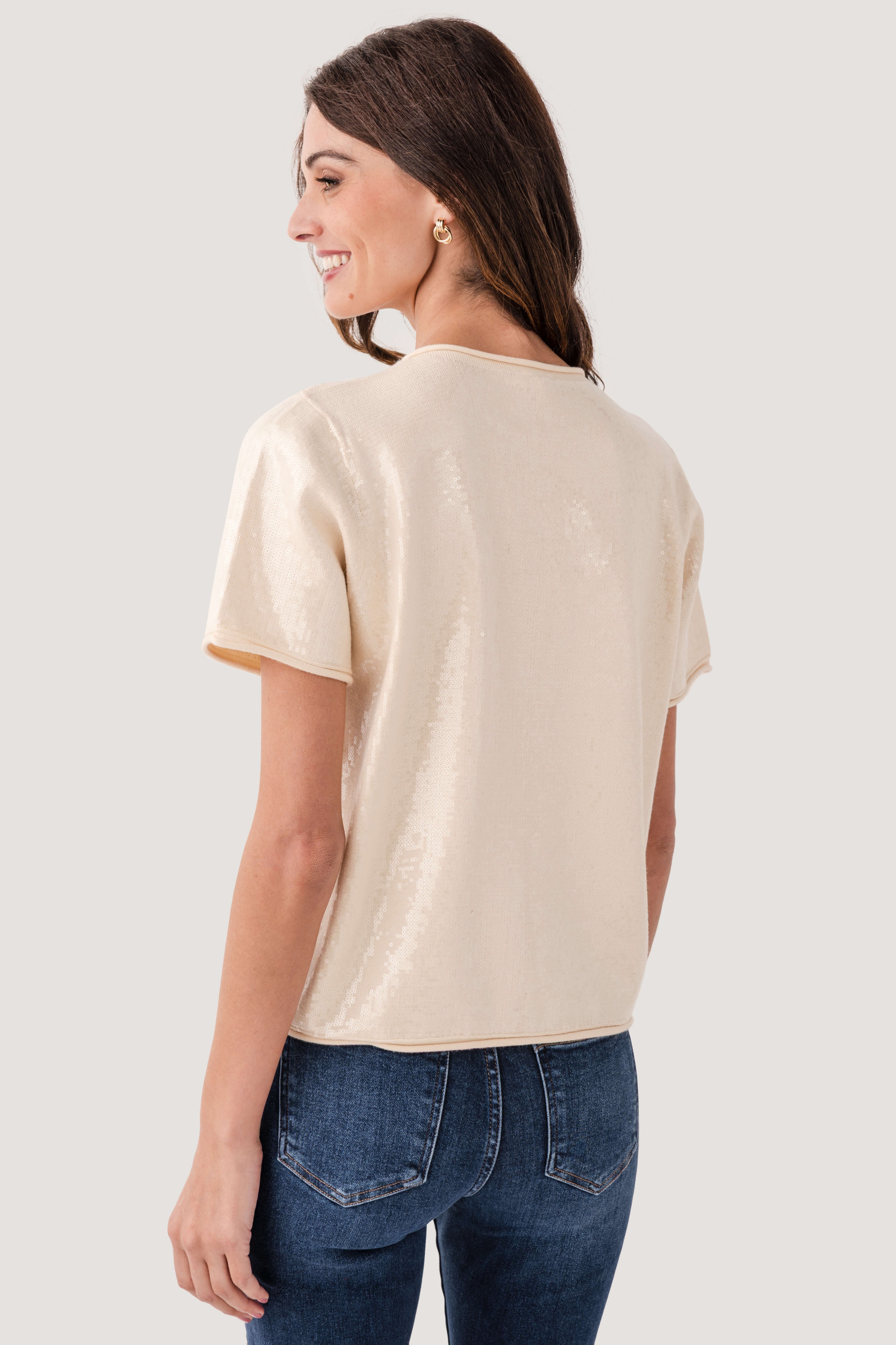 Jodifl Sequin Short Sleeve Top