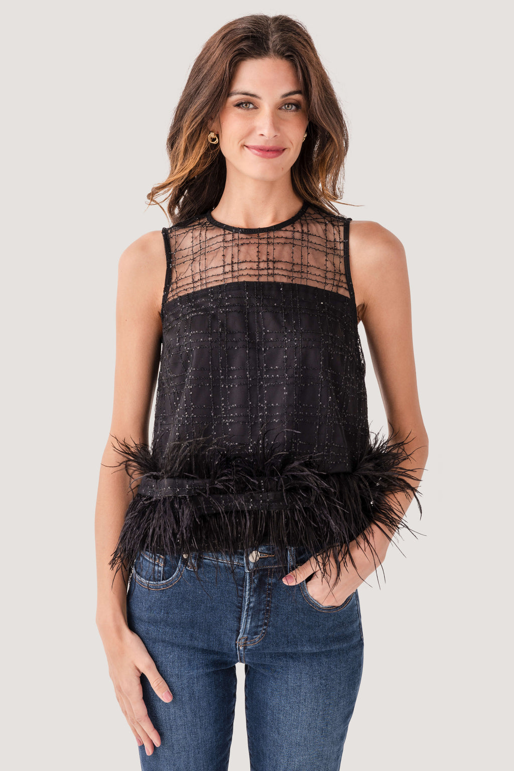Raisonnel Luxe Grid Feather Top