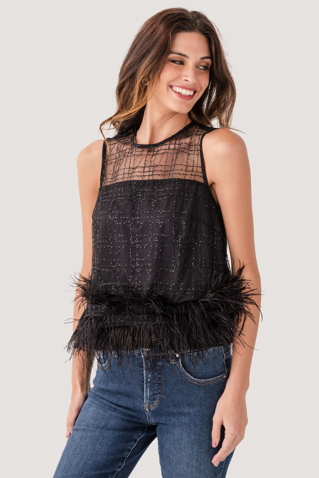 Raisonnel Luxe Grid Feather Top