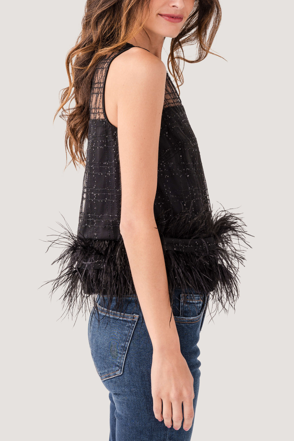Raisonnel Luxe Grid Feather Top