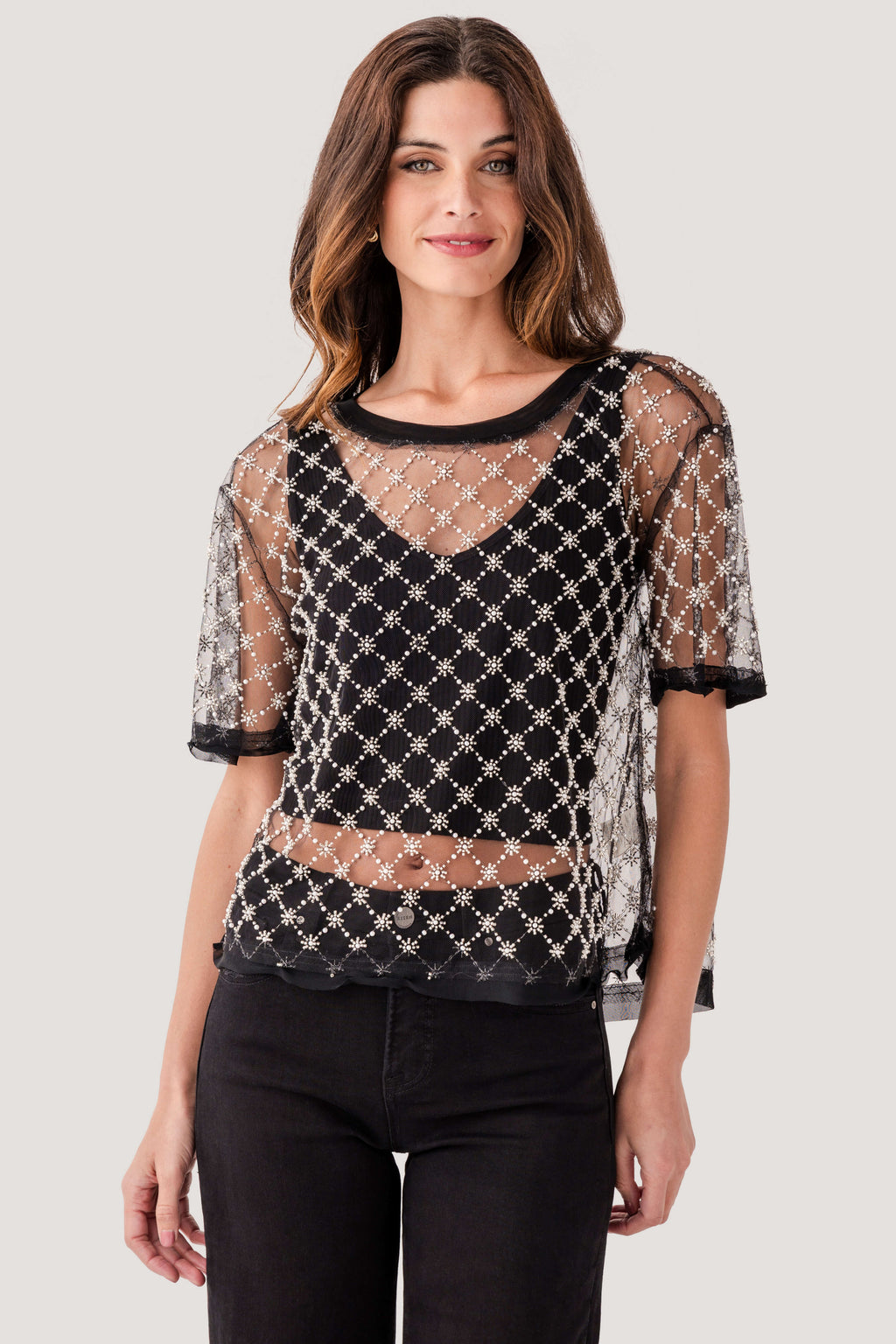 Free People Loir Embellished Knit Top