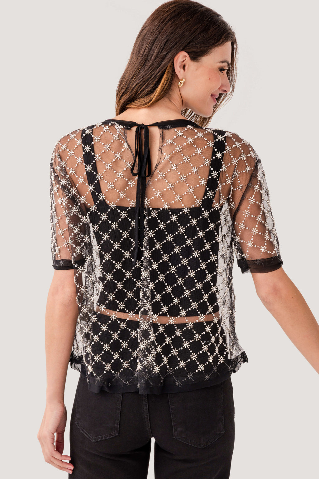 Free People Loir Embellished Knit Top