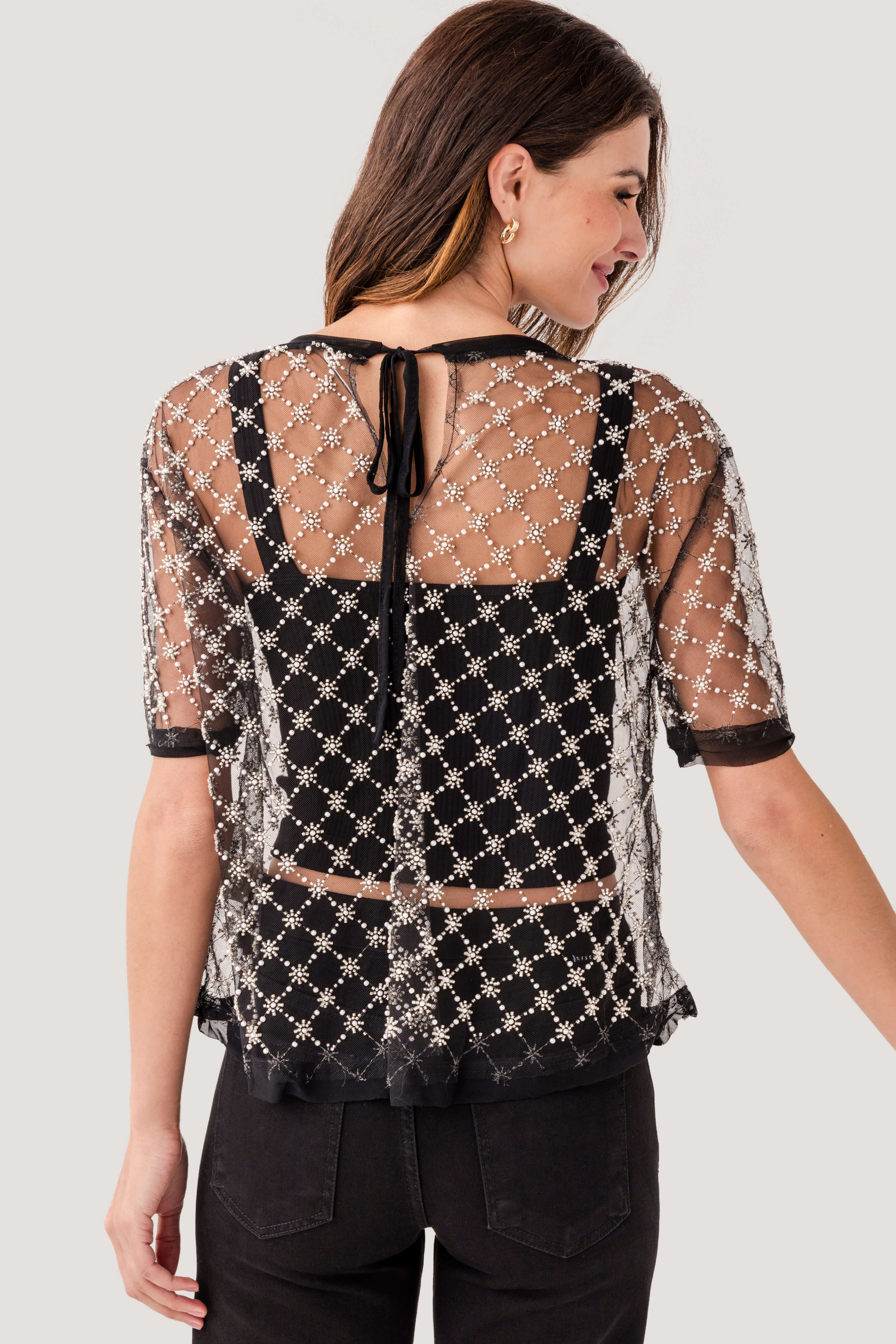 Free People Loir Embellished Knit Top