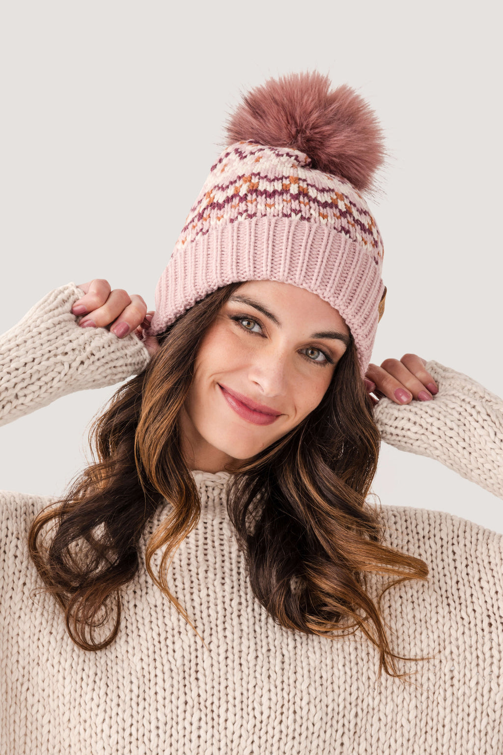 Panache Patterned Pom Hat