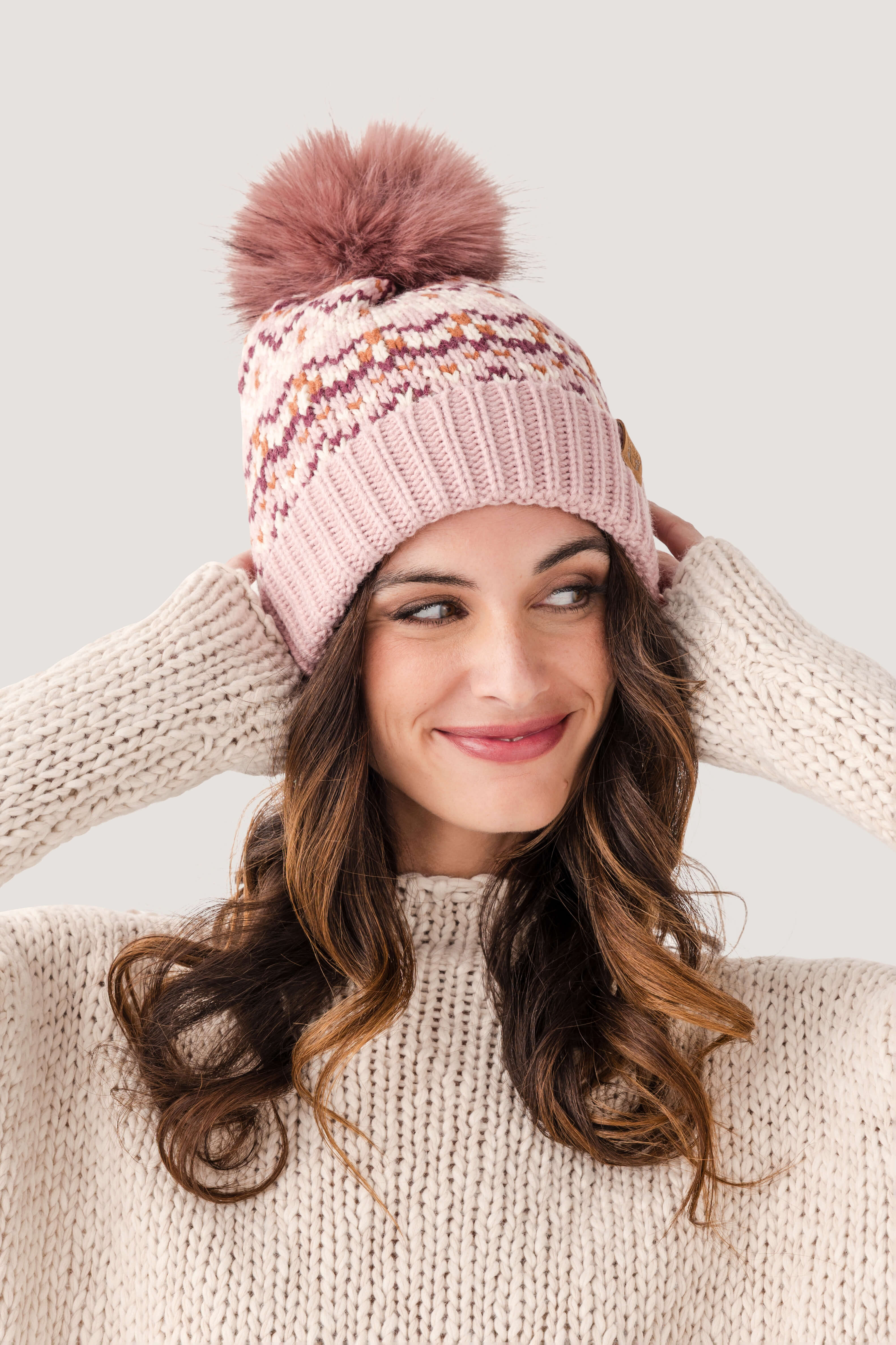 Panache Patterned Pom Hat
