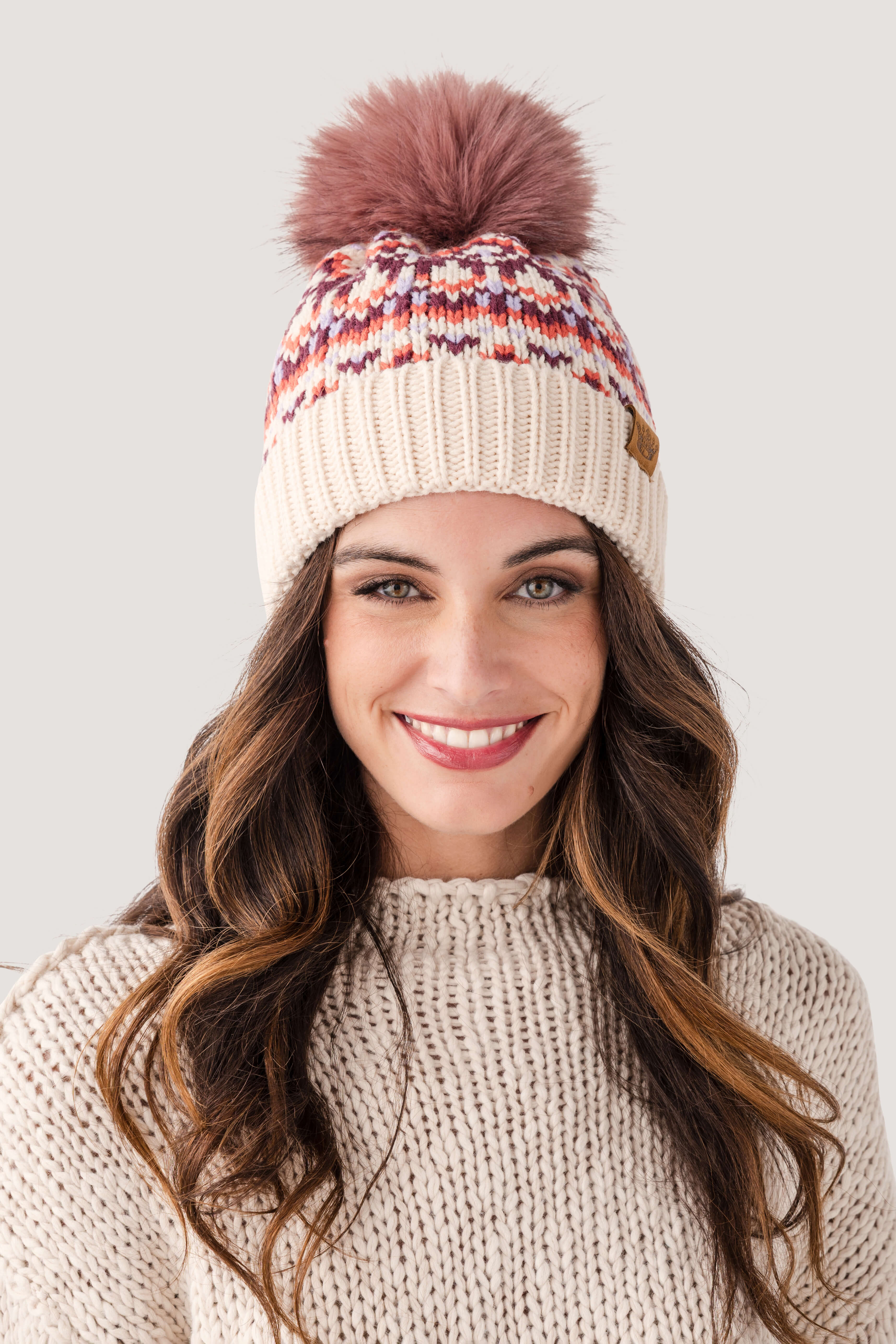 Panache Patterned Pom Hat