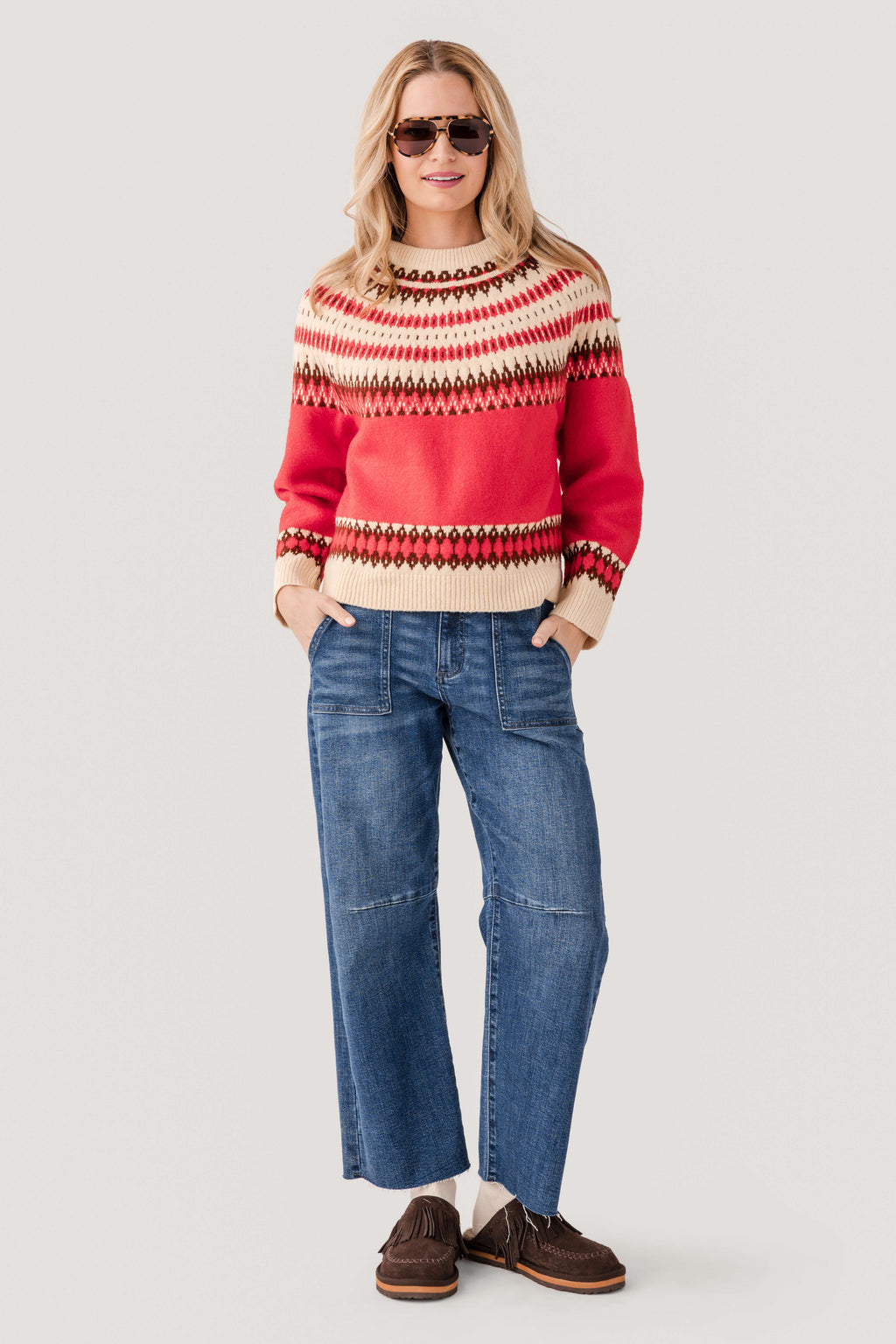 Raisonnel Fair Isle Crewneck Sweater