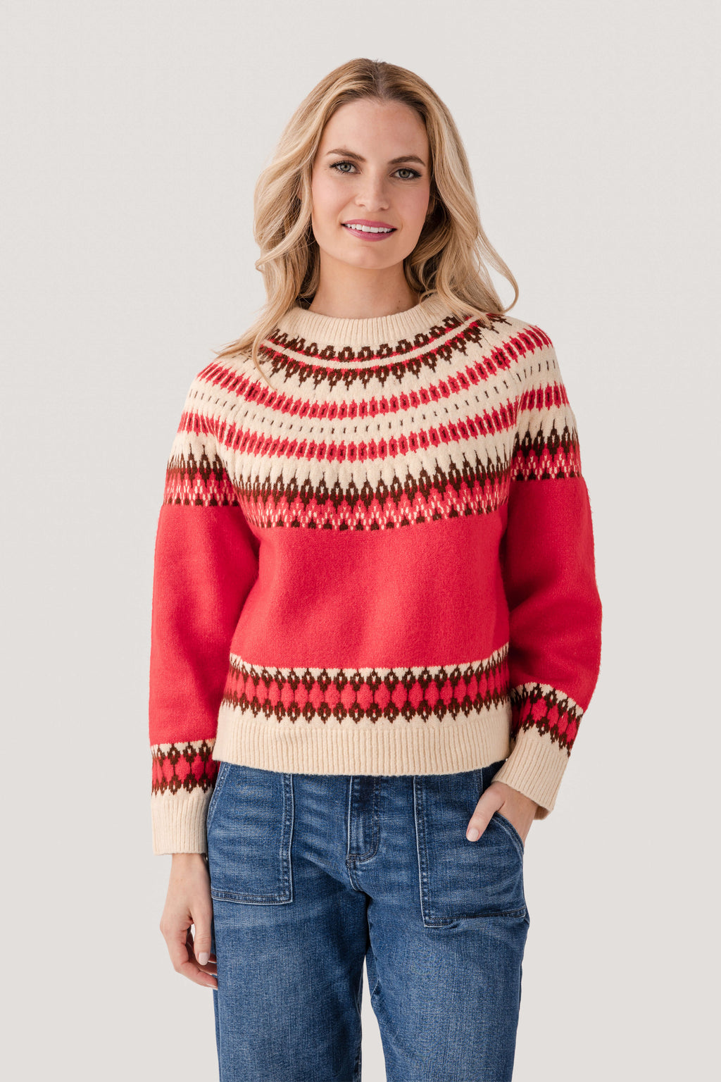 Raisonnel Fair Isle Crewneck Sweater