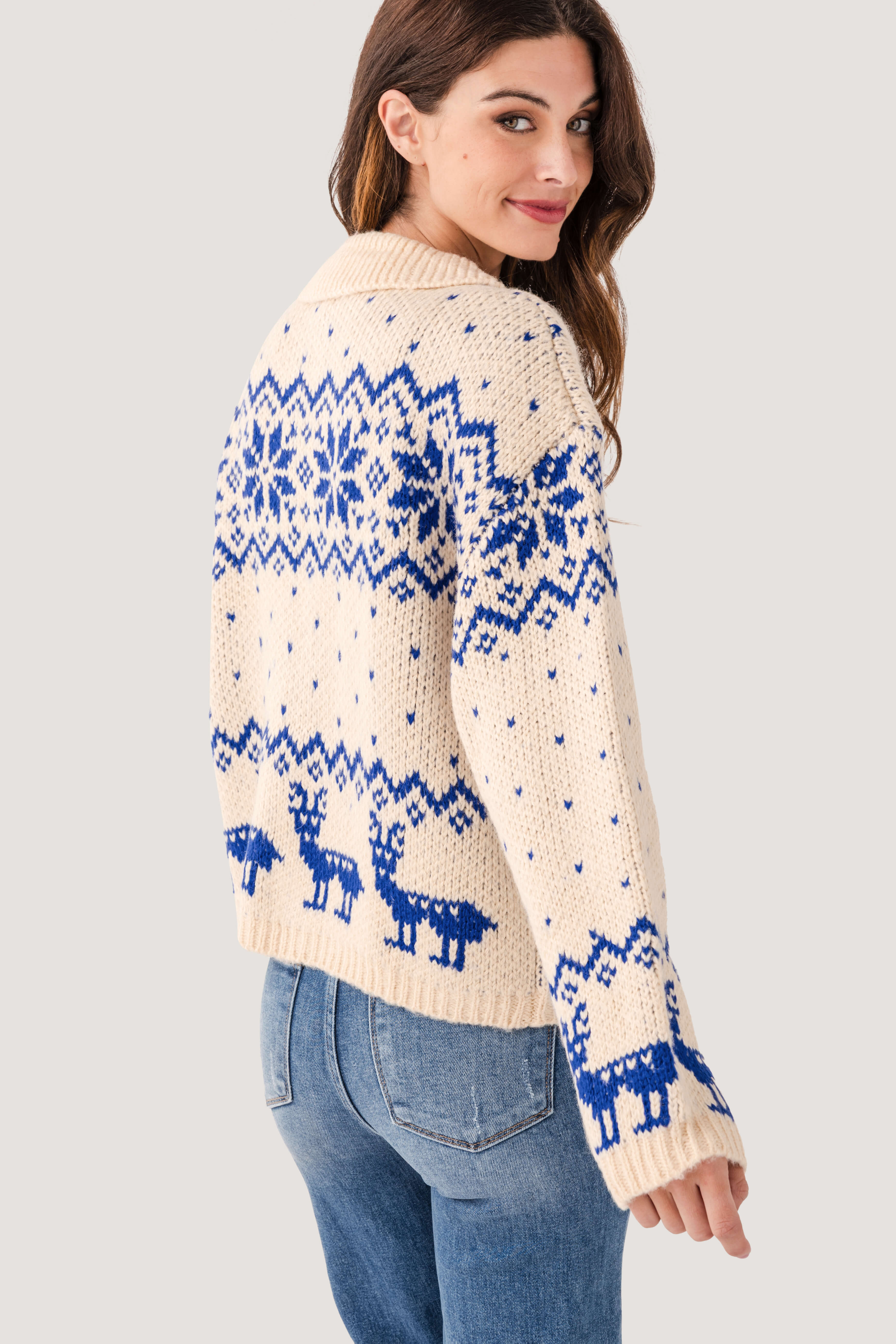 Bailey Rose Fair Isle Toggle Cardigan