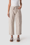 Risen Elle High Rise Crop Barrel Cargo Cuffed Pants