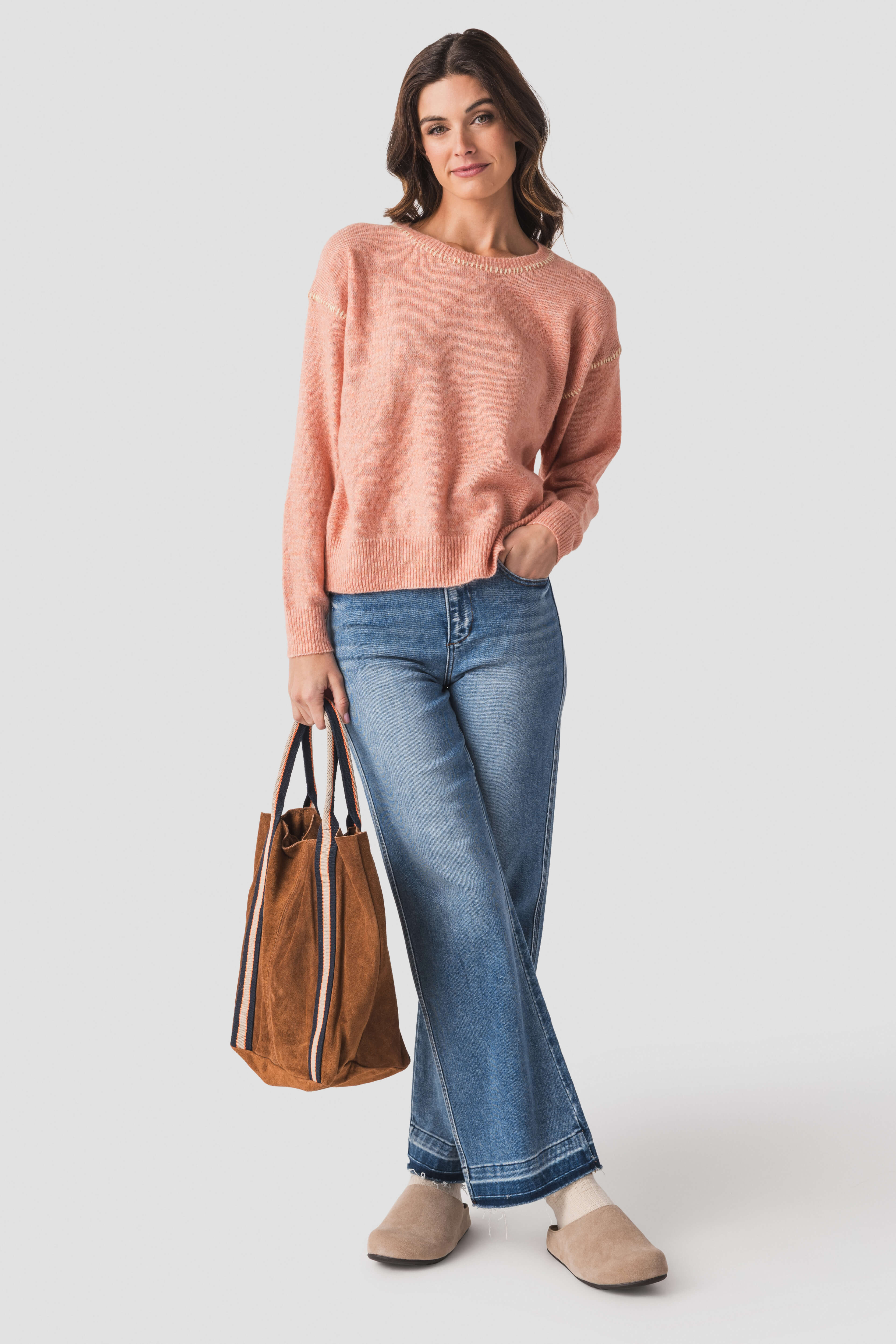 By Together Contrast Stitch Sweater