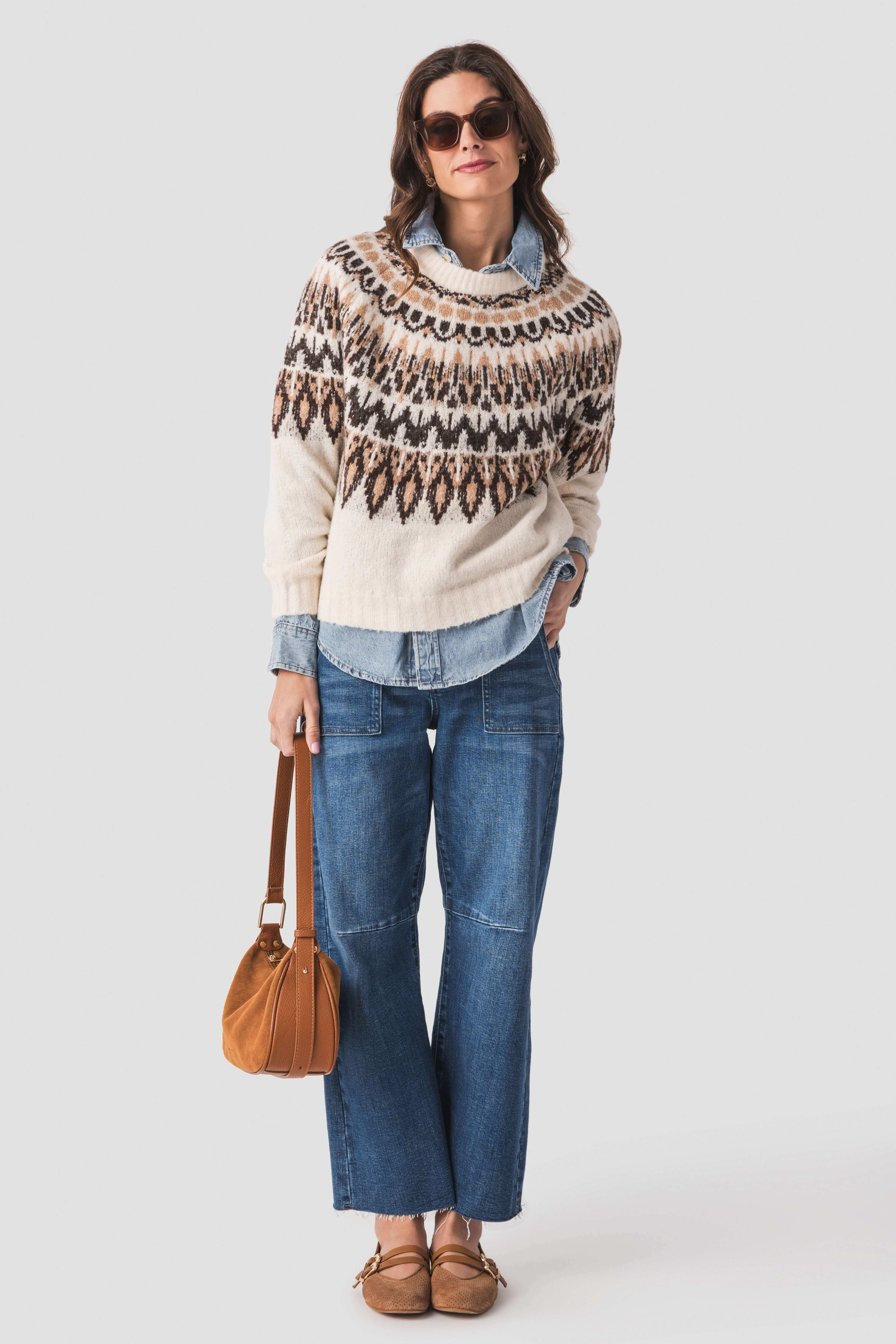 Raisonnel Nordic Pattern Knit Sweater
