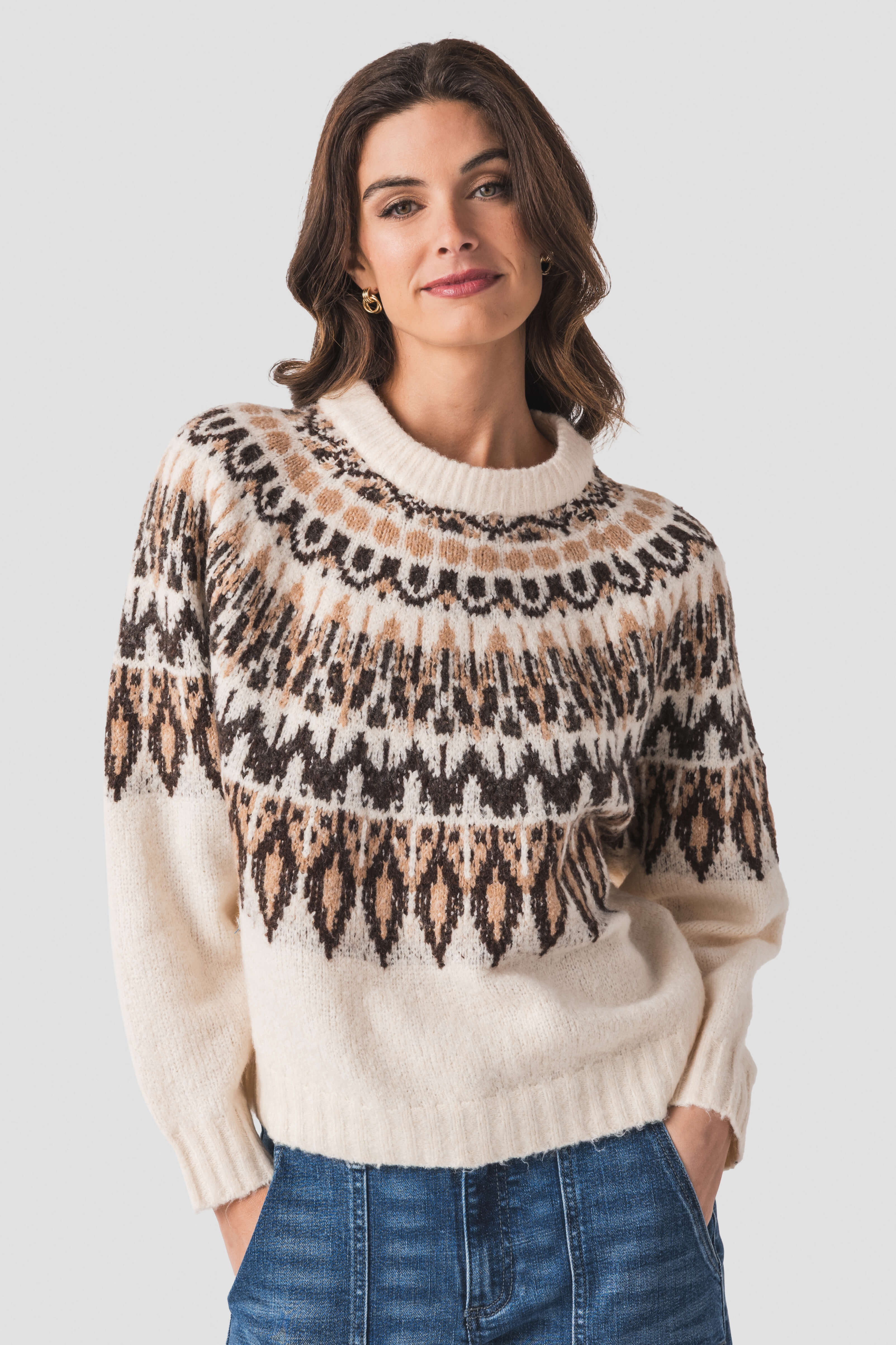 Raisonnel Nordic Pattern Knit Sweater