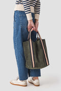 Melody Suede Leather Tote Bag