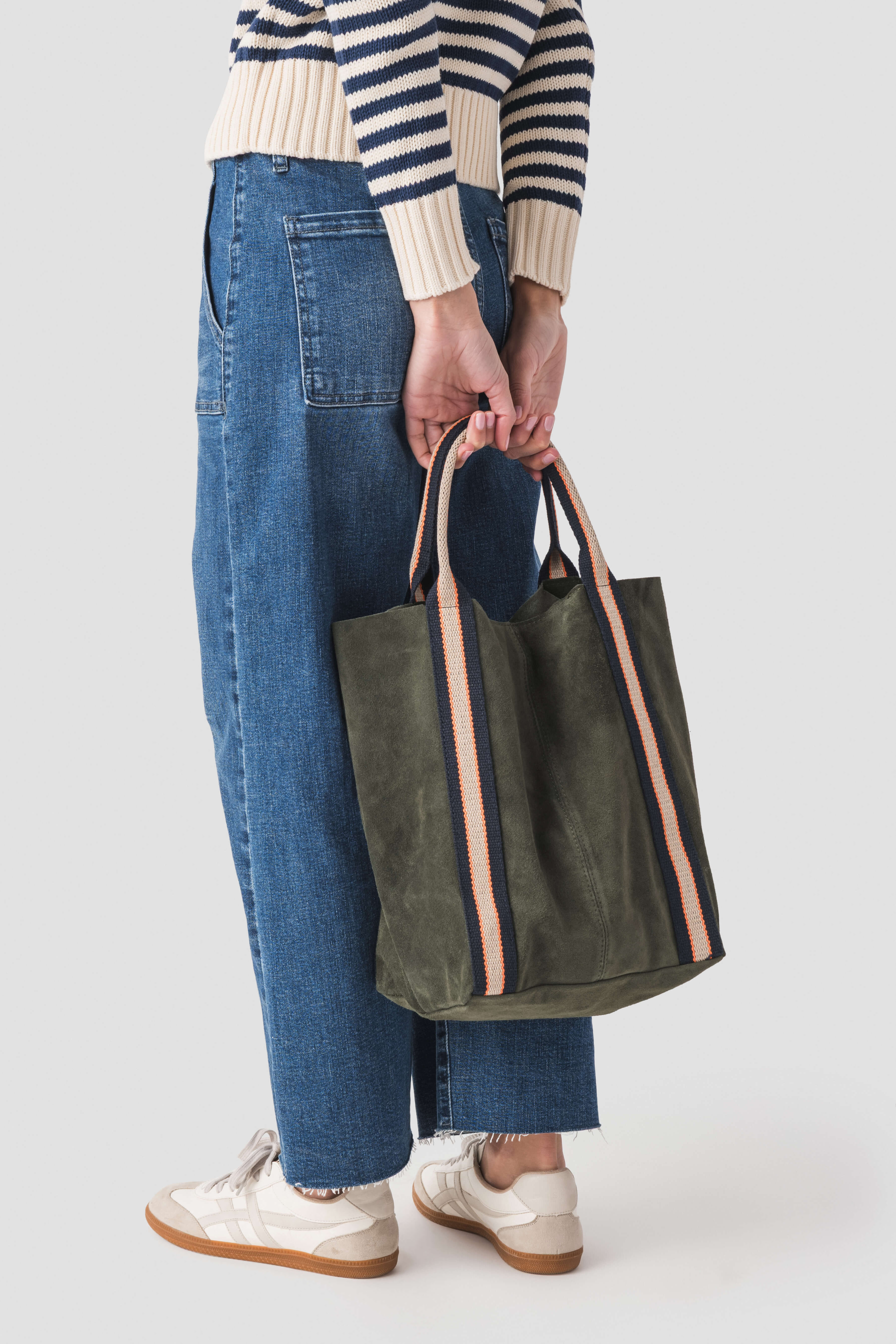 Melody Suede Leather Tote Bag