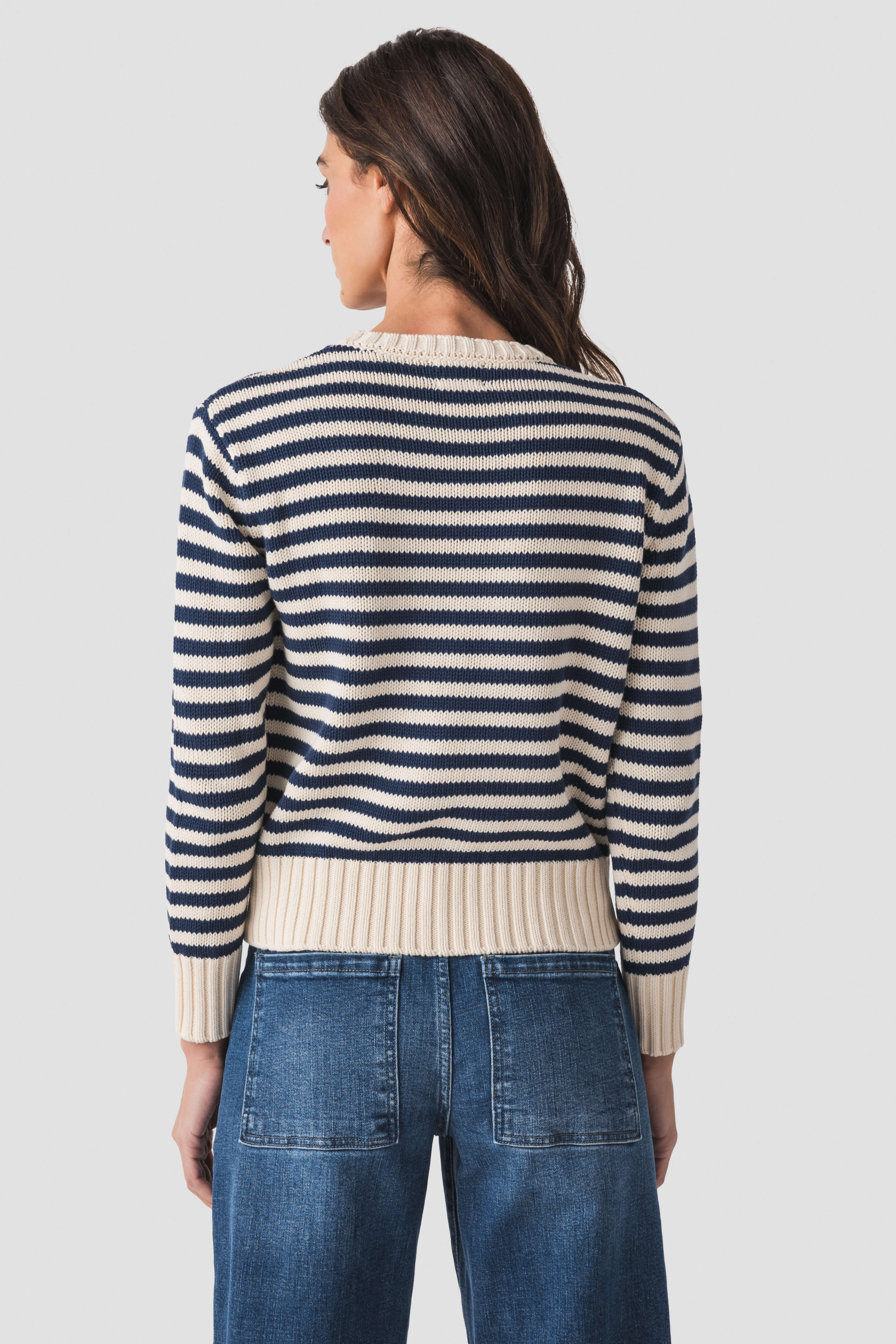 Pink Pineapple Shamrock Mini Stripe Sweater – Social Threads