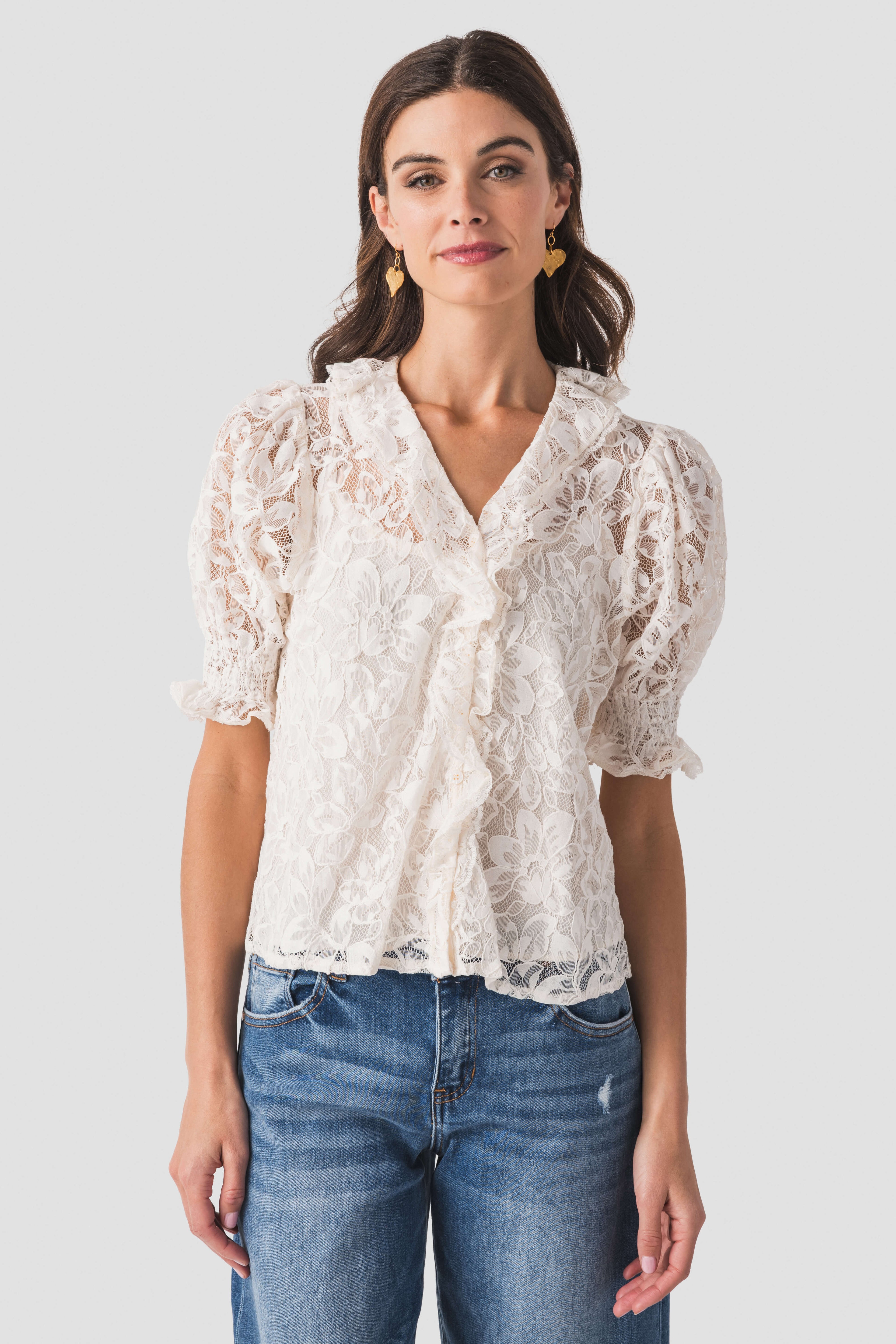 Raisonnel Floral Lace Top
