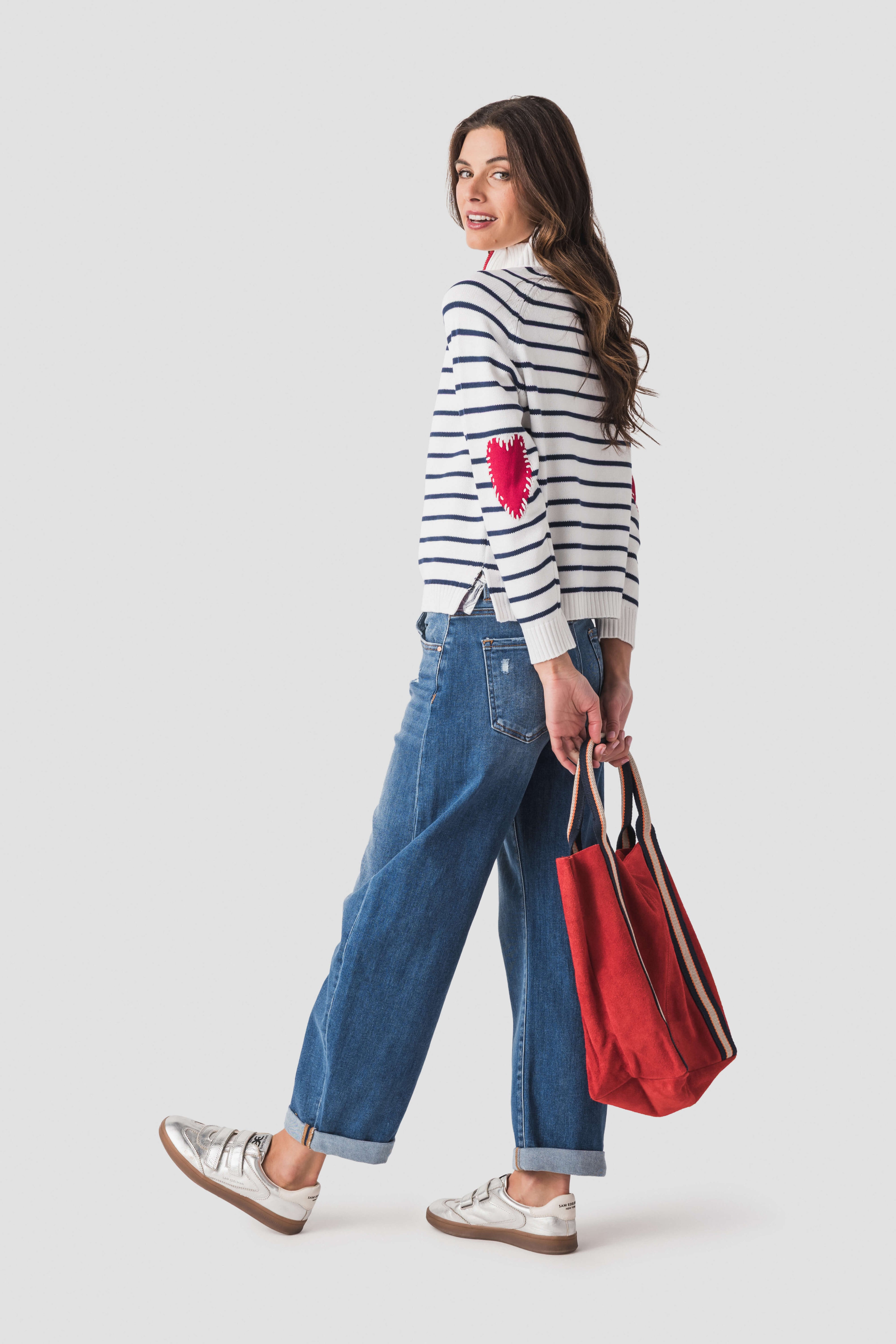 Pink Pineapple Heart Patch 1/2 Zip