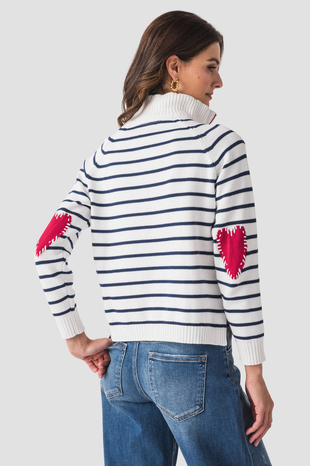 Pink Pineapple Heart Patch 1/2 Zip