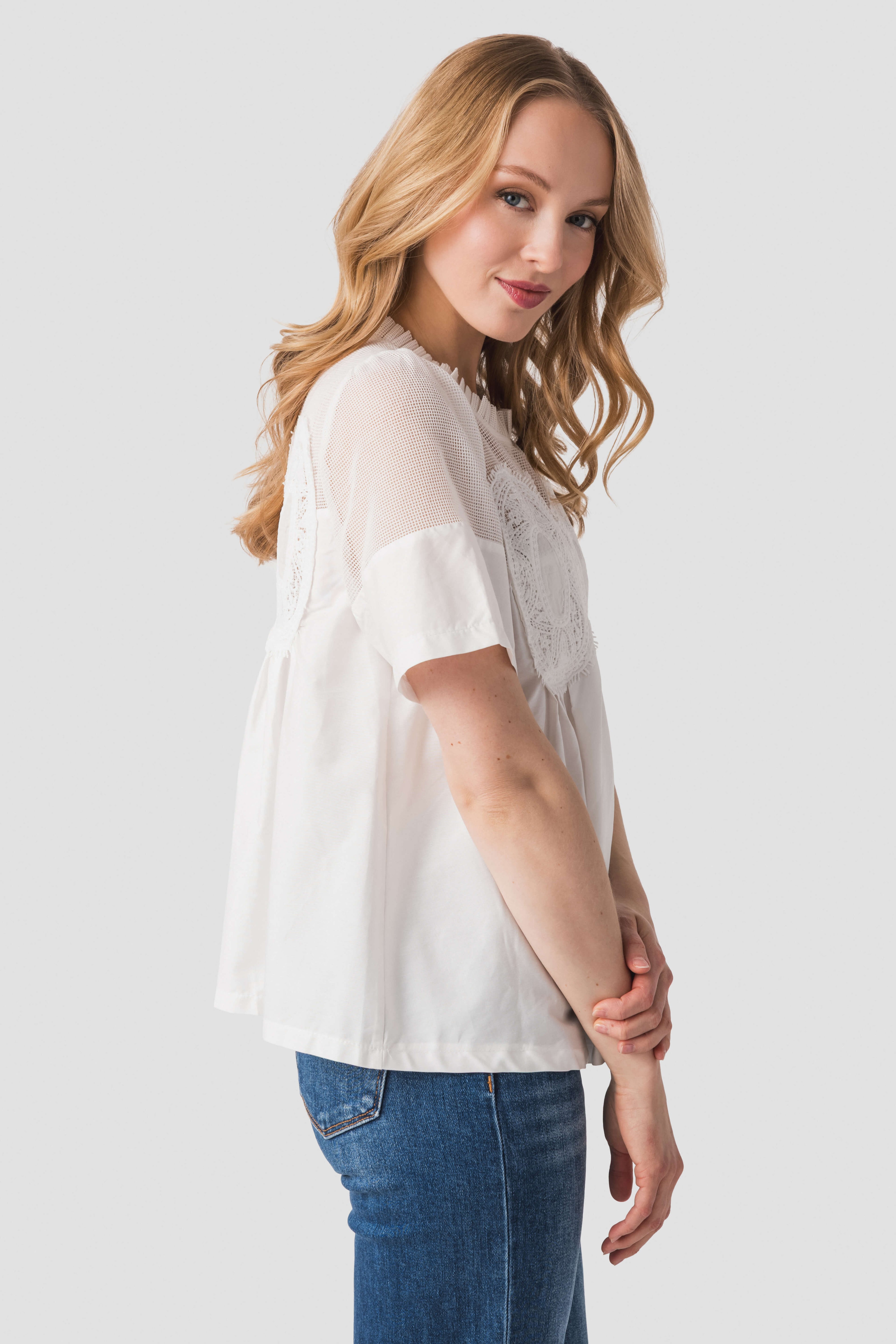Fate Mesh Combined Top with applique