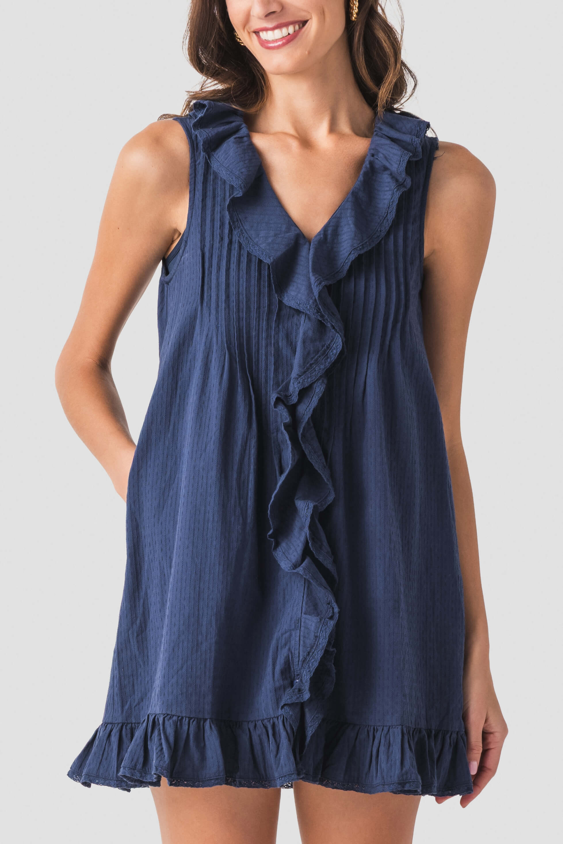 Raisonnel Ruffle Sleeveless Dress Social Threads Raisonnel Ruffle Sleeveless Dress Social Threads