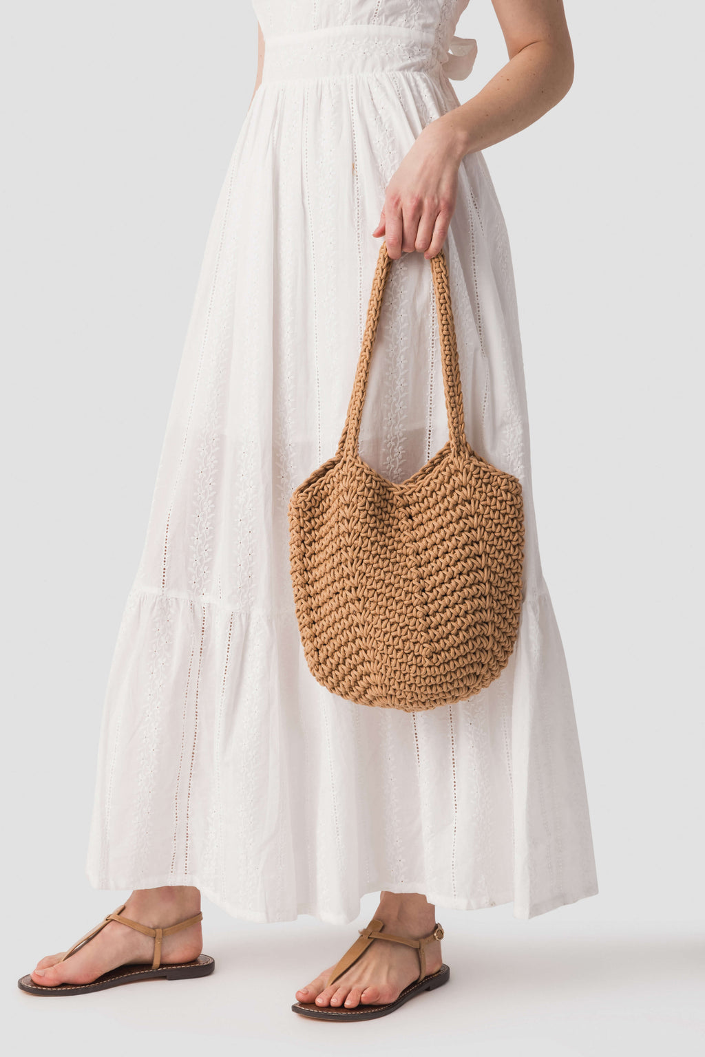 Dipped Shop Woven Knit Handbag