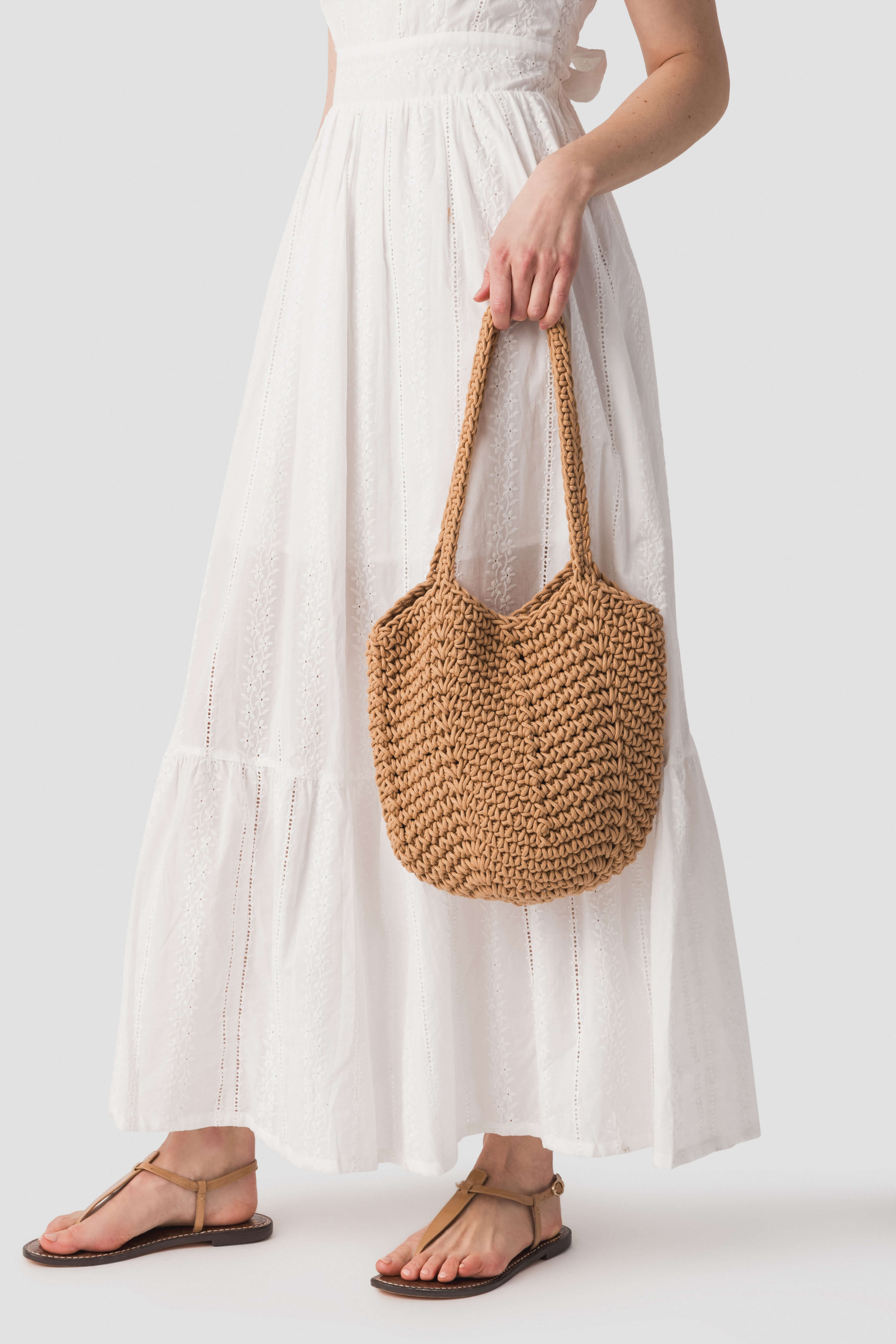 Dipped Shop Woven Knit Handbag