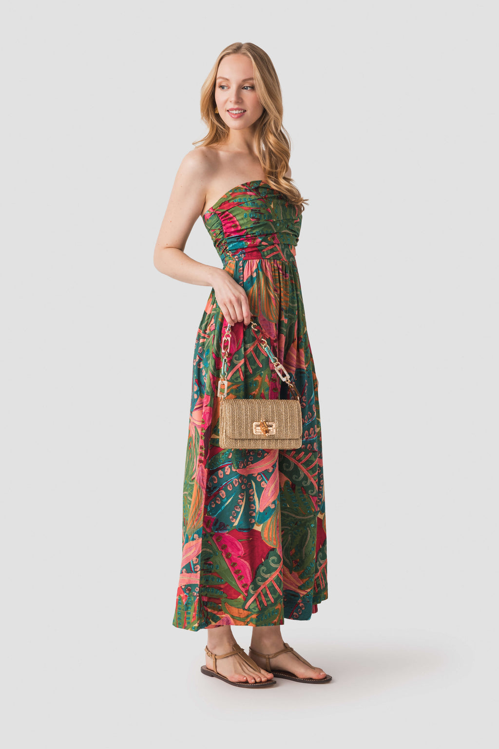 Dress Forum Strapless Ruched Maxi Dress