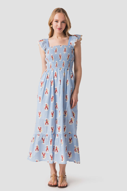 THML Lobster Print Maxi Dress