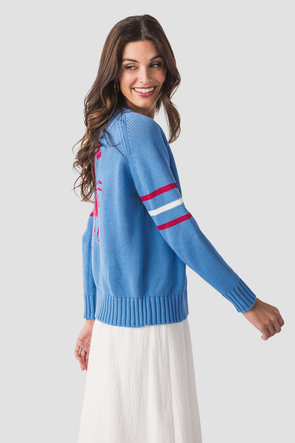 Pink Pineapple Lobster Campus Sweater