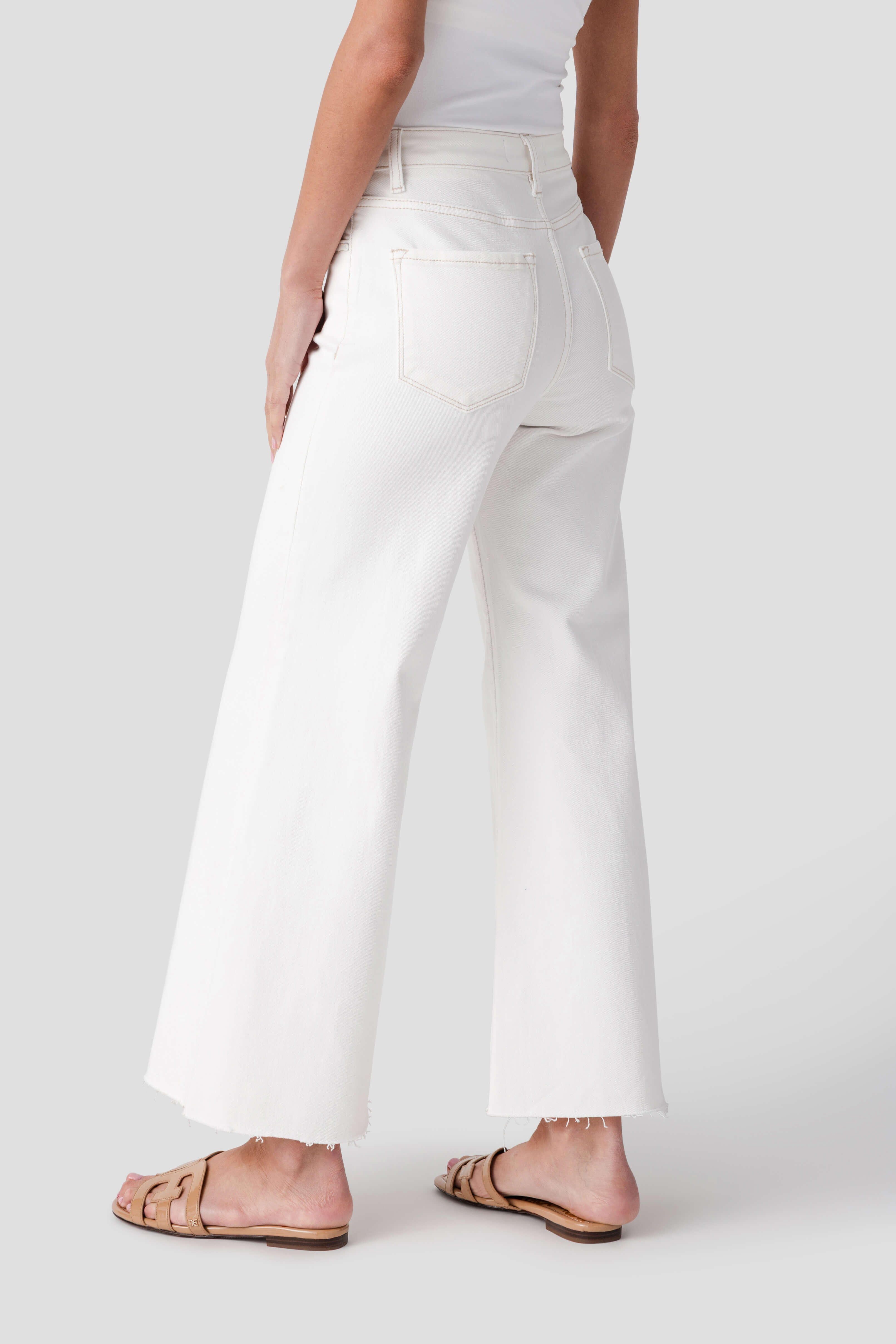 Risen Frannie Palazzo Raw Hem