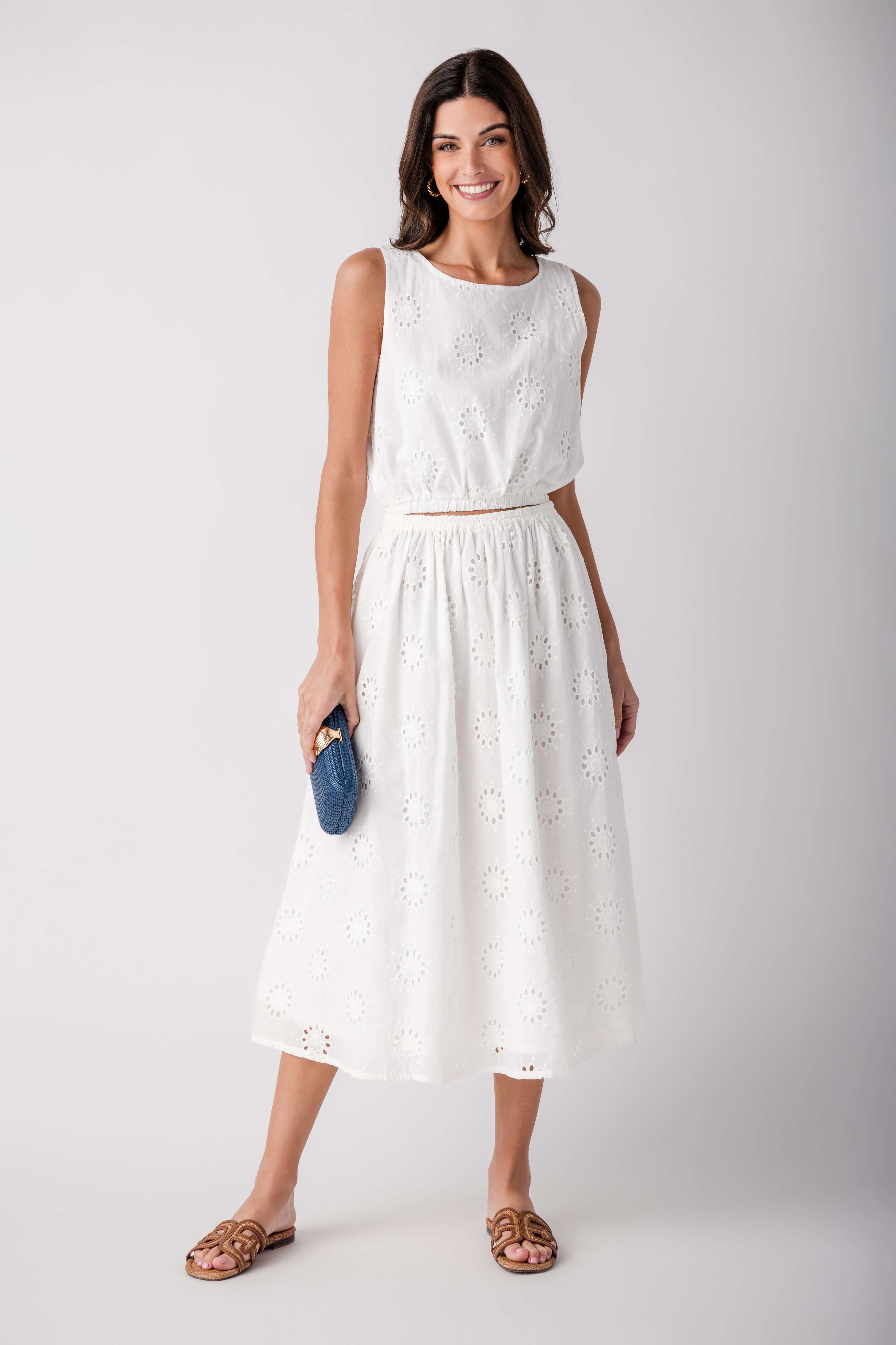 By Together Silea Eyelet Crop Top