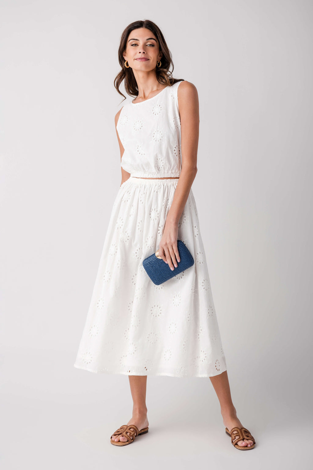 By Together Silea Eyelet Crop Top