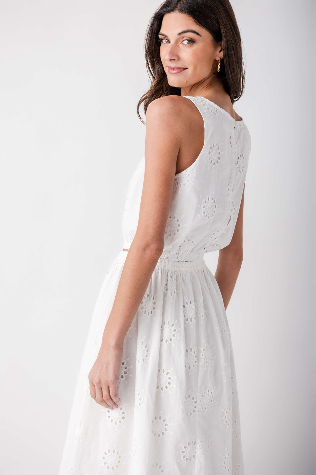 By Together Silea Eyelet Crop Top