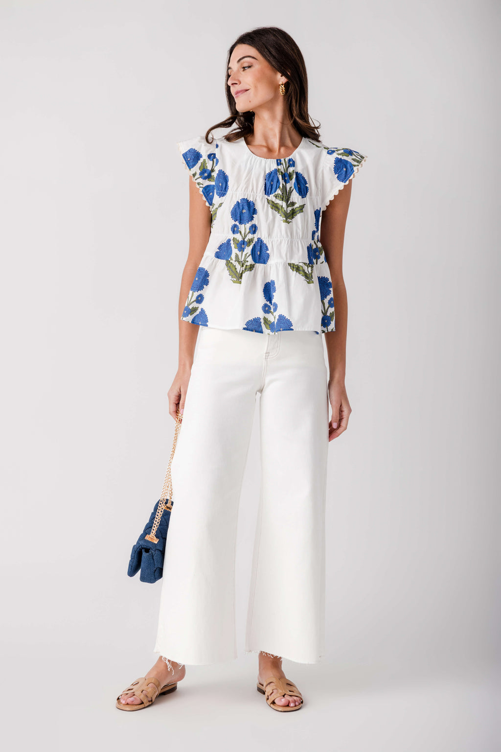 Risen Frannie Palazzo Raw Hem