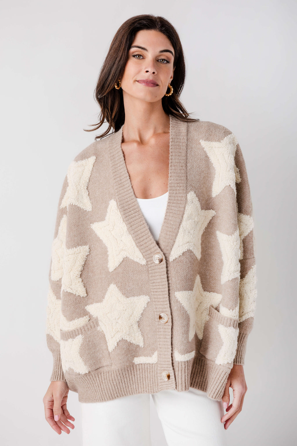 Bucketlist Oversized Star Cardigan