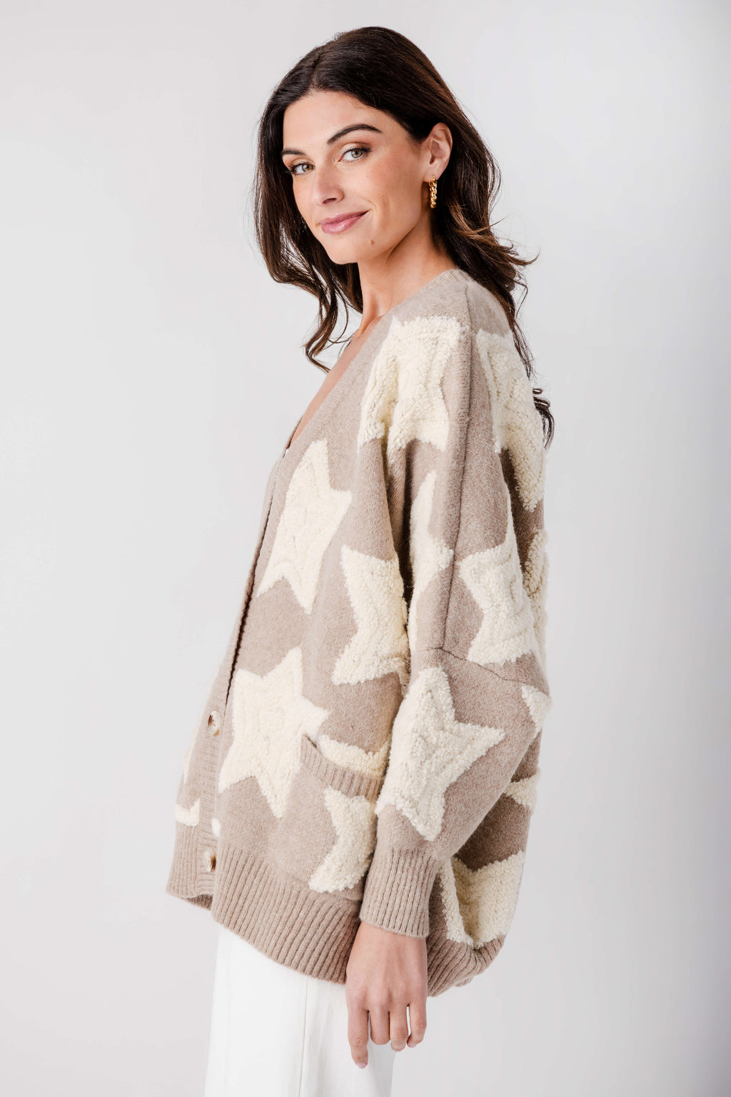 Bucketlist Oversized Star Cardigan