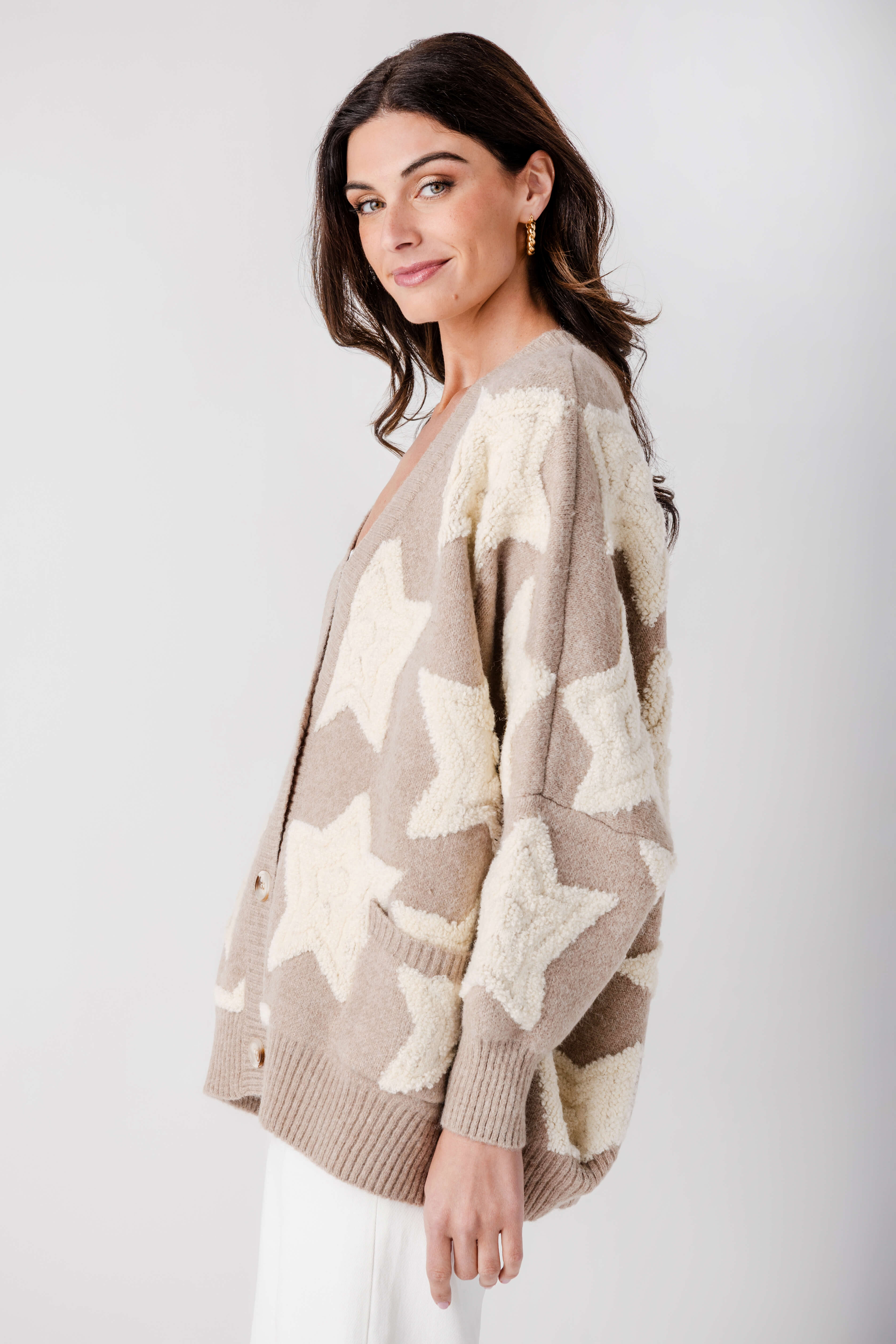 Bucketlist Oversized Star Cardigan