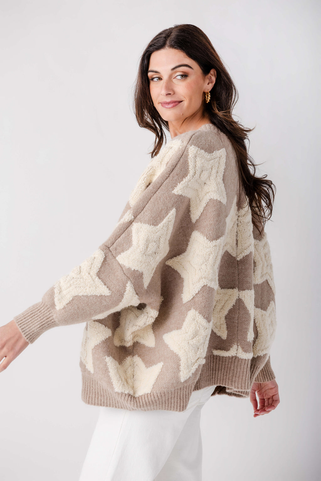 Bucketlist Oversized Star Cardigan