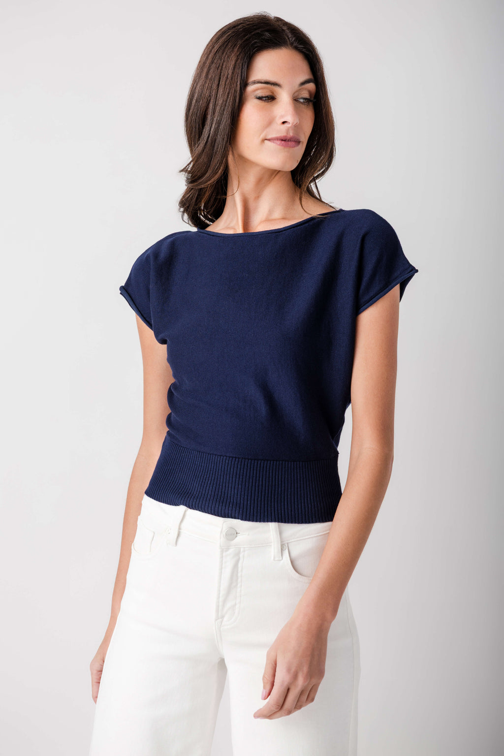 Raisonnel Cap Sleeve Knit Top