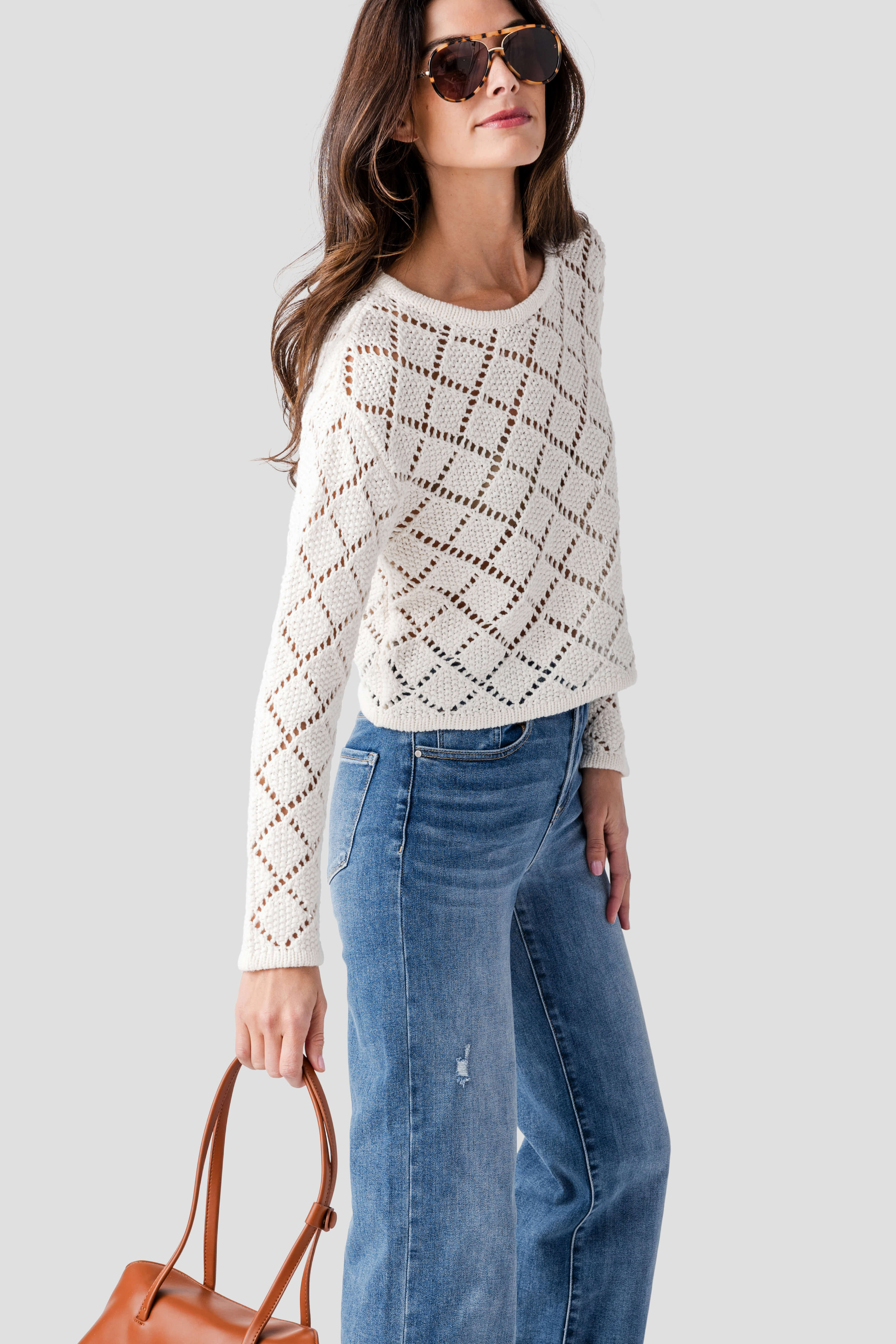 Z Supply Hullen Crochet Sweater