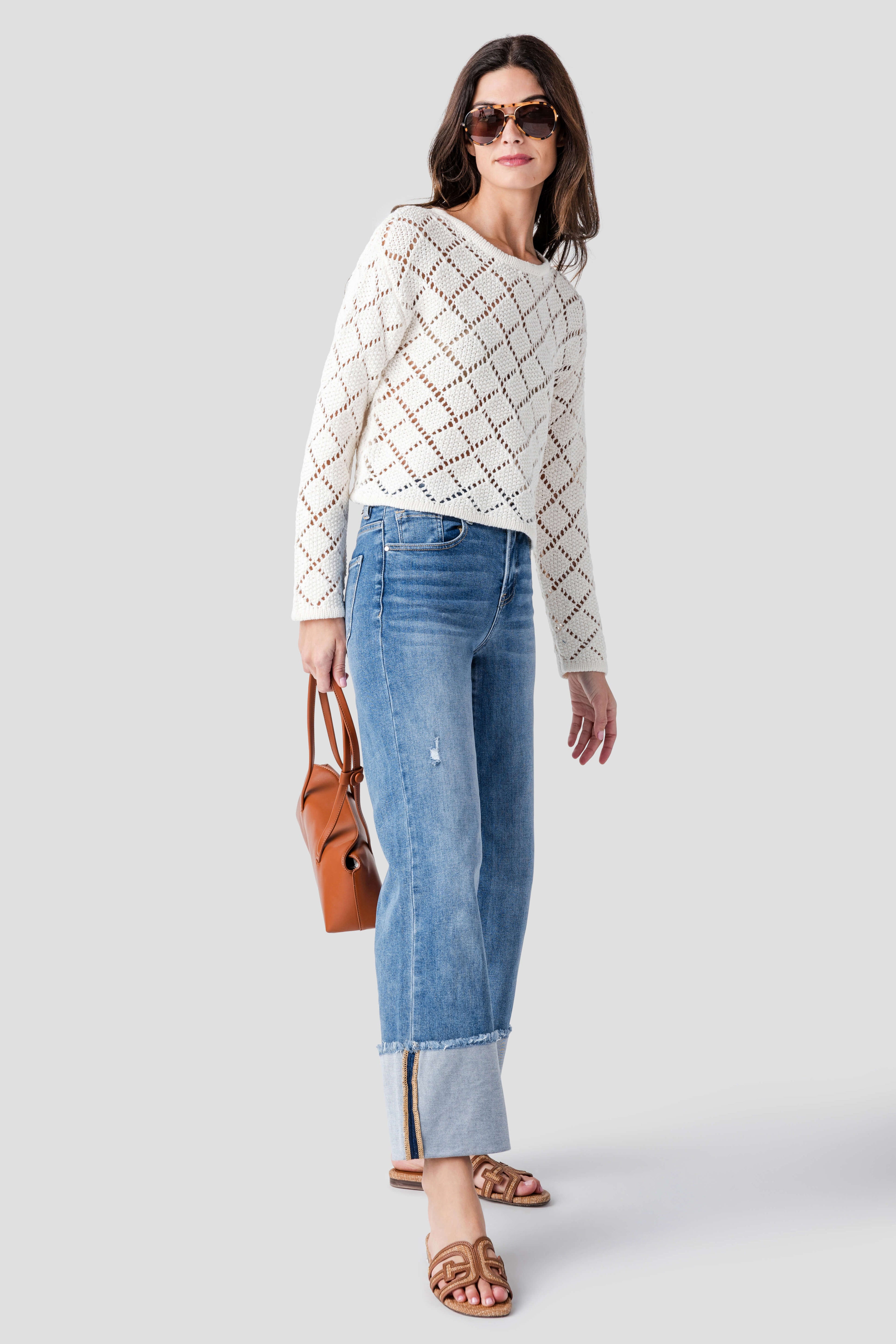 Z Supply Hullen Crochet Sweater