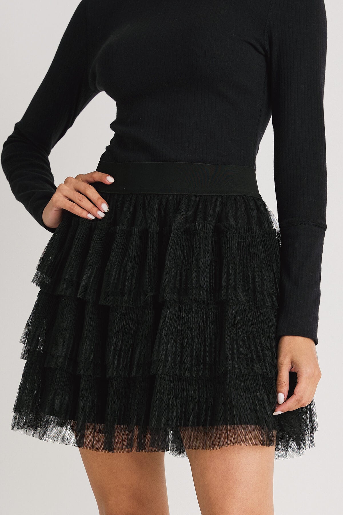 Elan Layered Tulle Mini Skirt