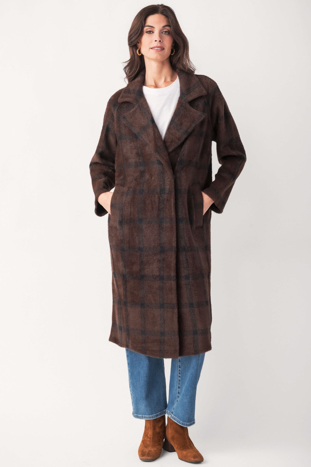 Z Supply Crosby Plaid Cocoon Coat